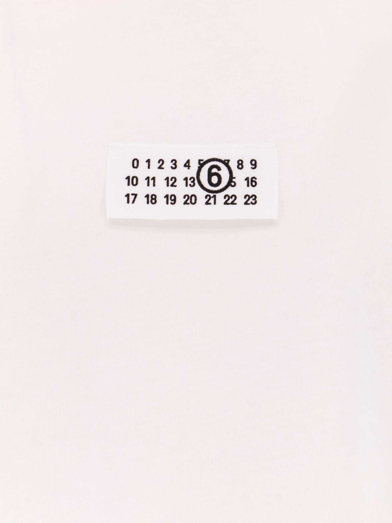 Mm6 Maison Margiela Cotton Crew-neck T-shirt With Numeric Signature Patch In White