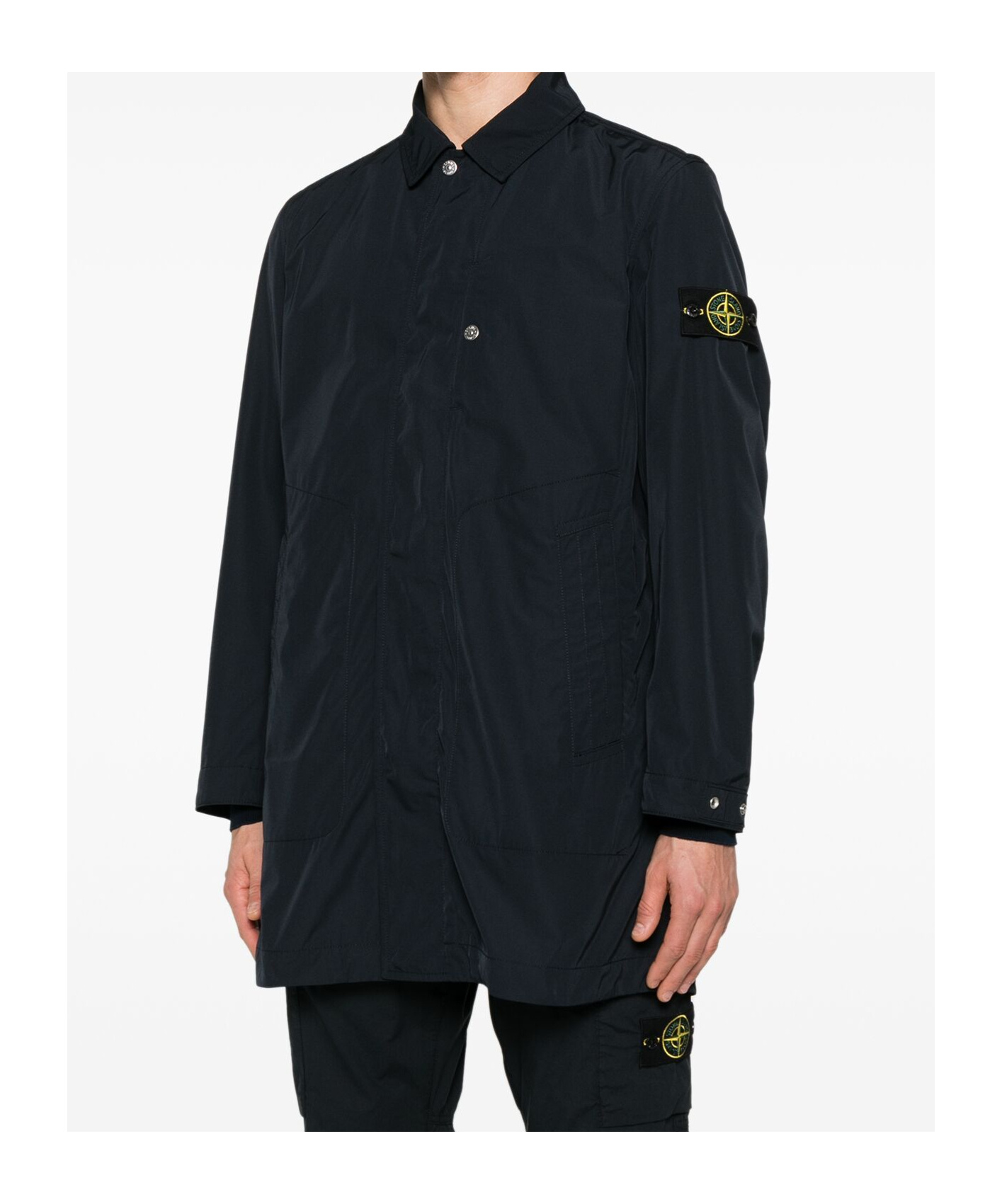 Stone Island Compass-badge Parka In Blue