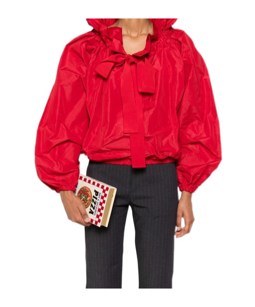 Patou Ruffle-neck Blouse In Red