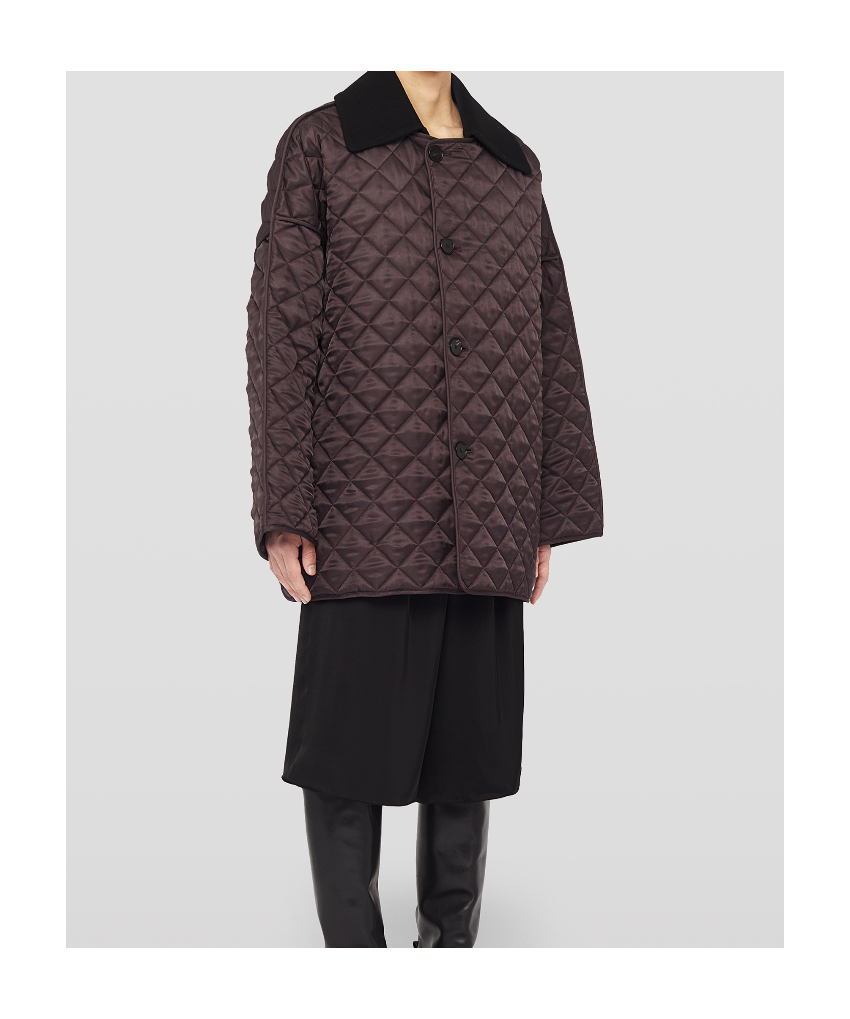 Jil Sander Quilted Jacket In Black