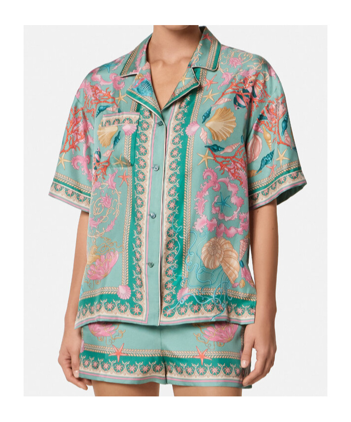 Versace Underwater Barocco Short-sleeve Shirt