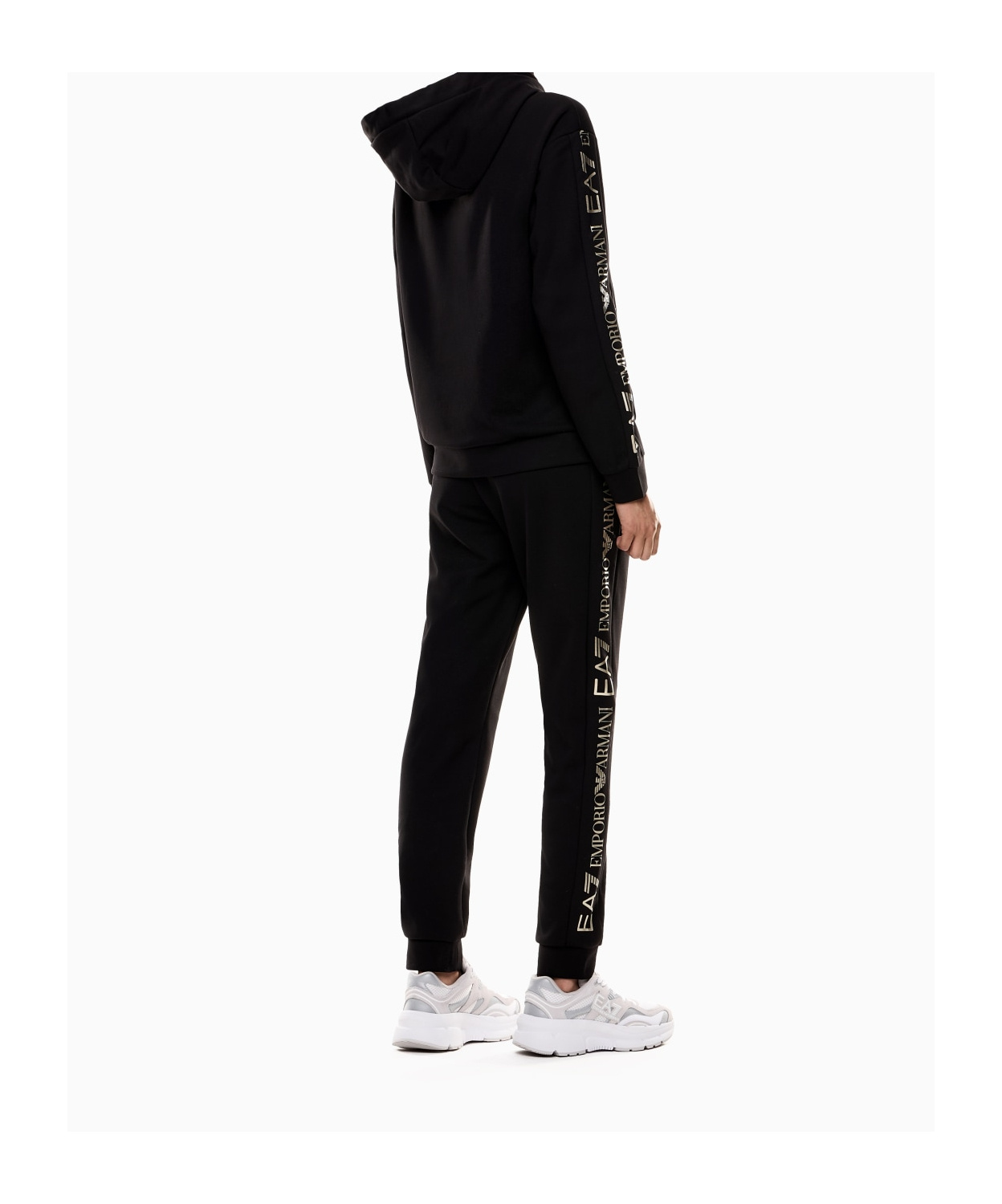 Ea7 Long-sleeved Sportswear Suit In Black