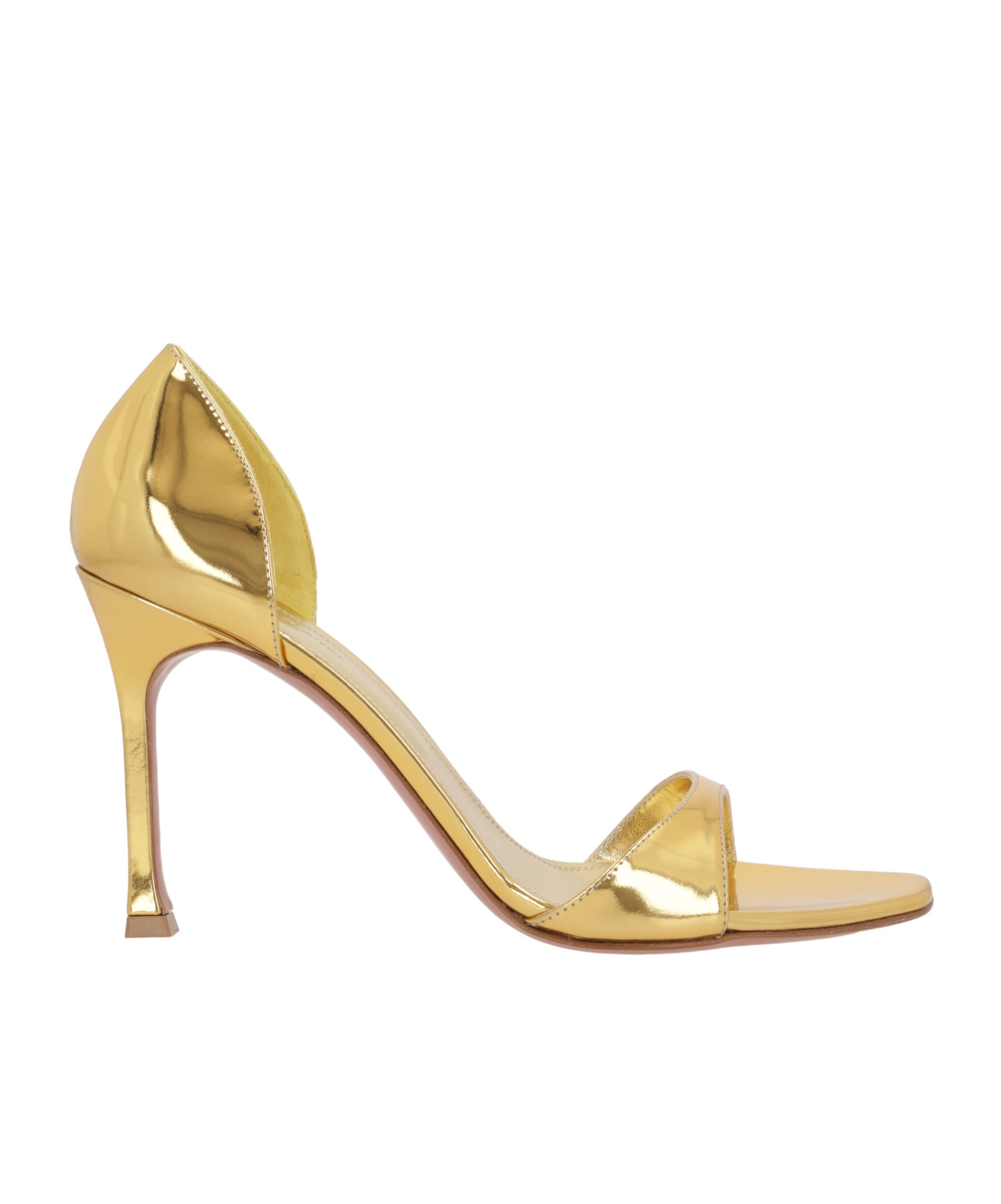 Amina Muaddi Open Toe High Heel Sandals