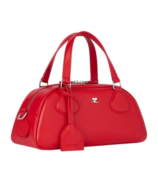 Courrèges Friday Bowling Top Handle Bag In Red