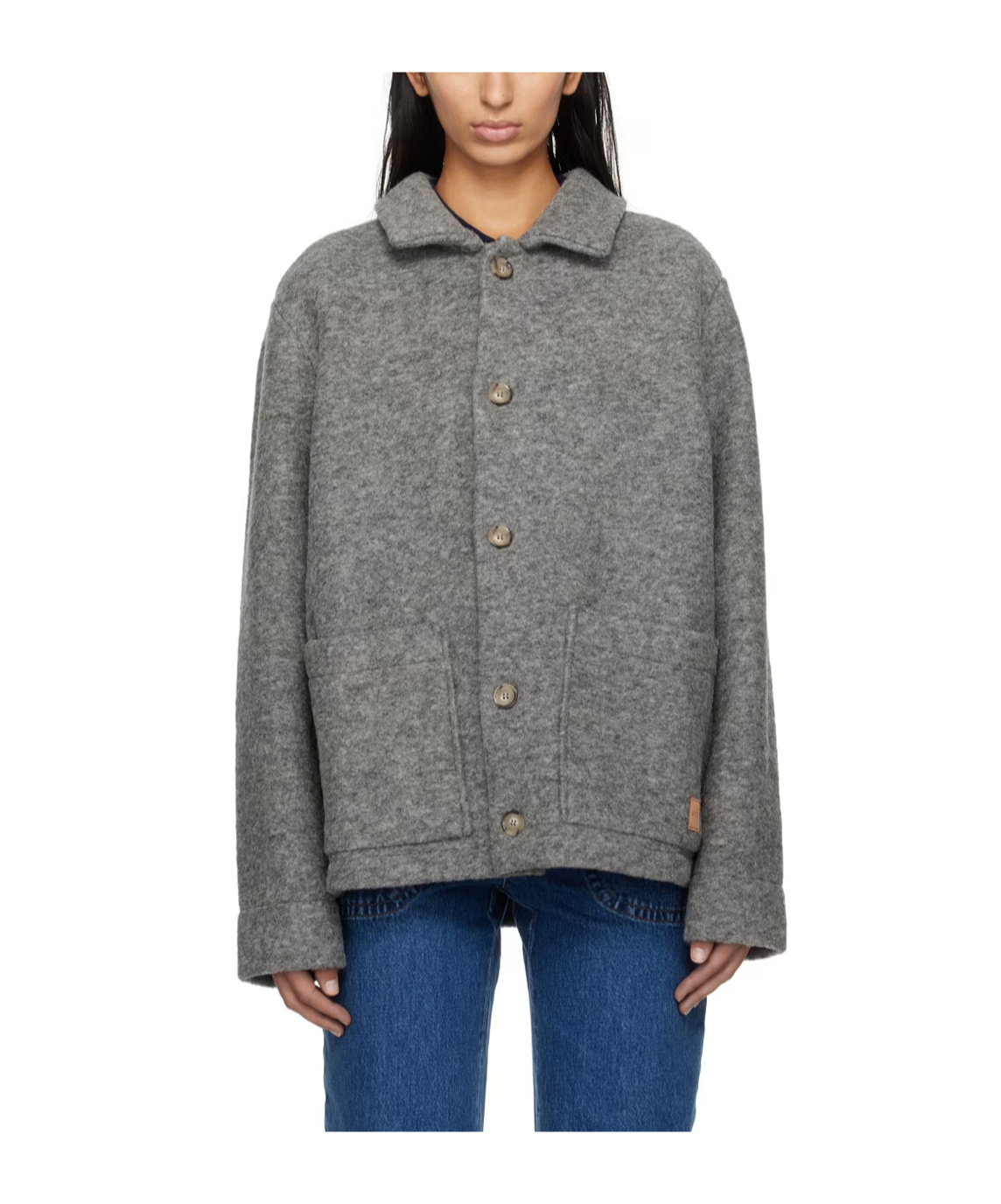 Apc Casual Jacket With Buttons On Front In Gray