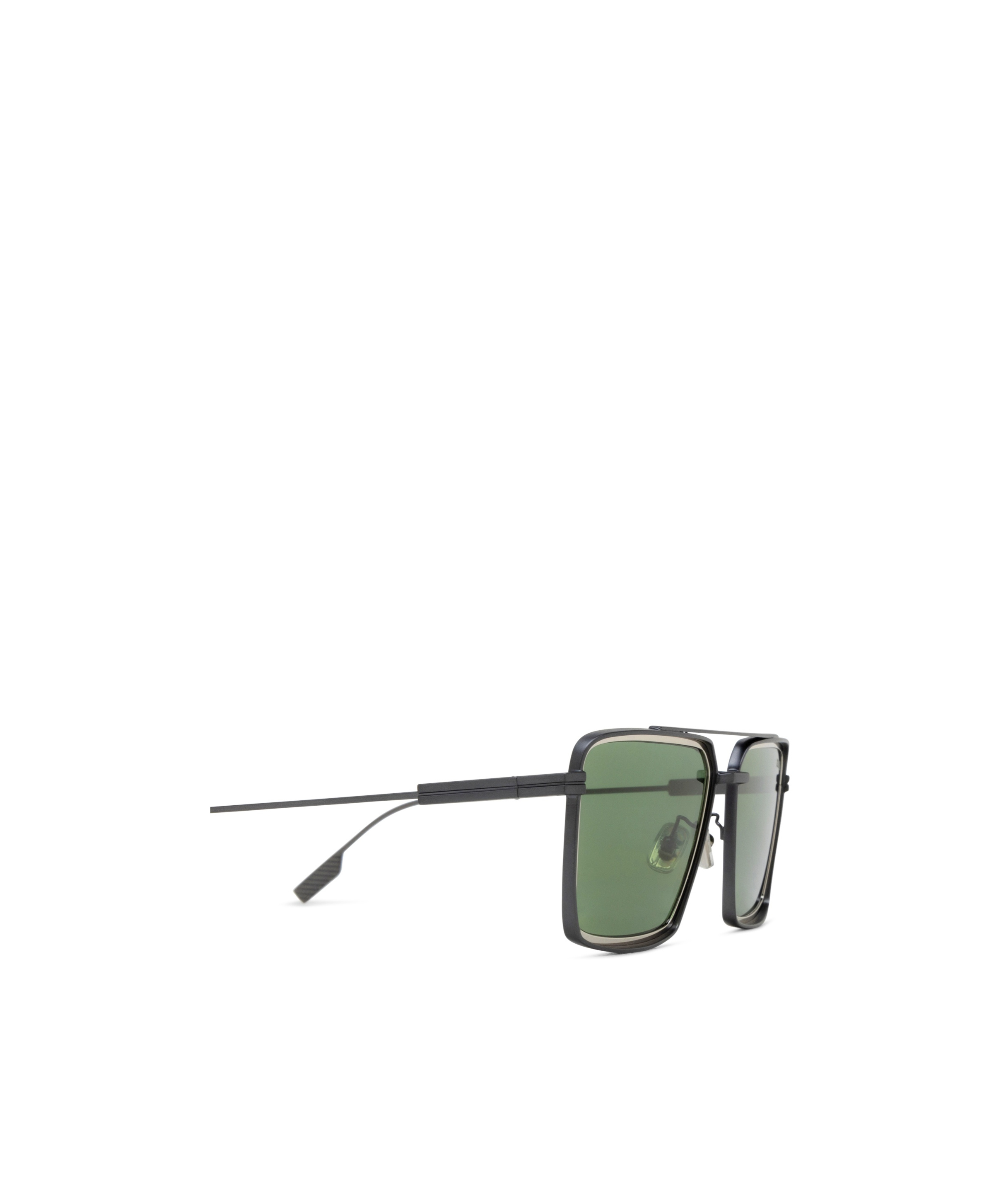 Zegna Geometric Frame Sunglasses In Gold