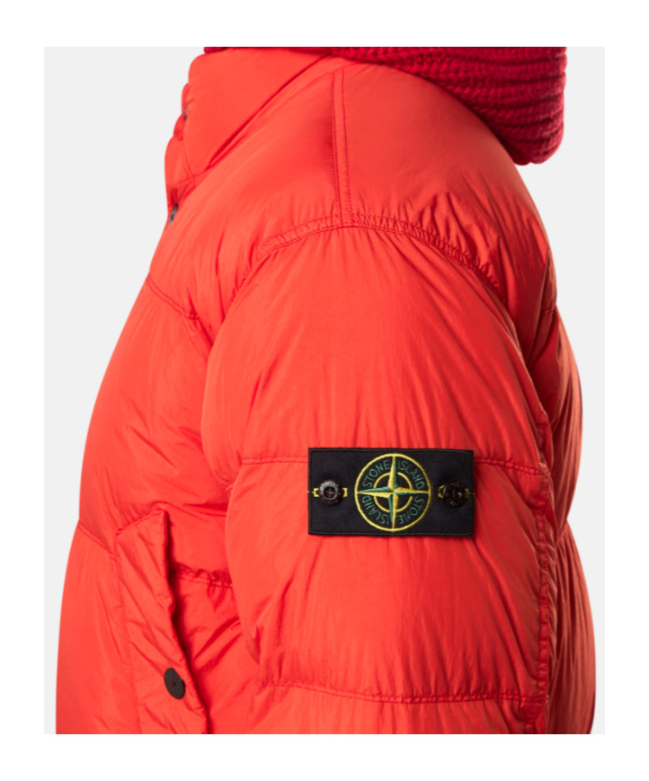 Stone Island Crinkles Reps Ny Bomber Jacket In Orange