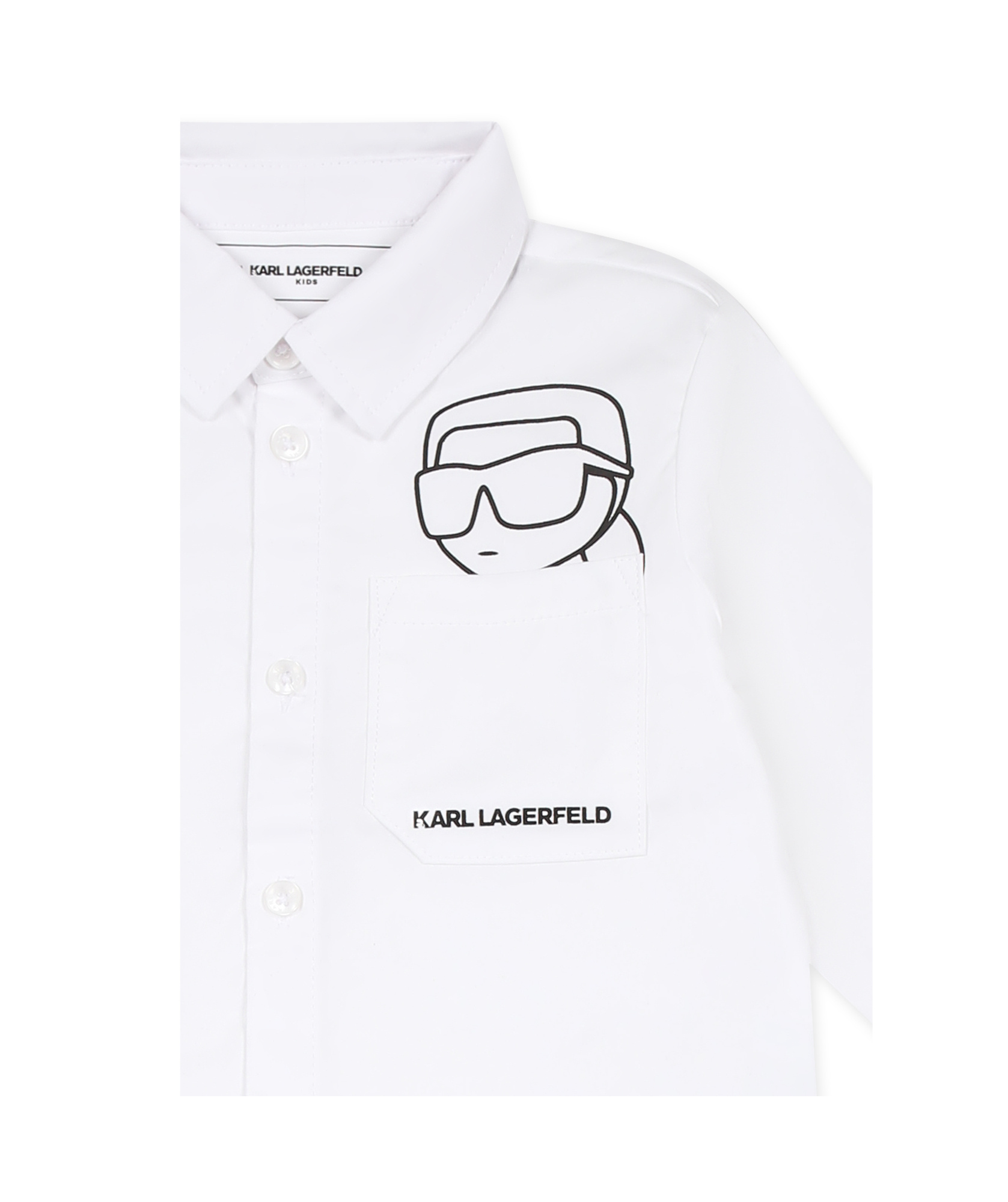 Karl Lagerfeld Short-sleeved Shirt And Trouser Set In White
