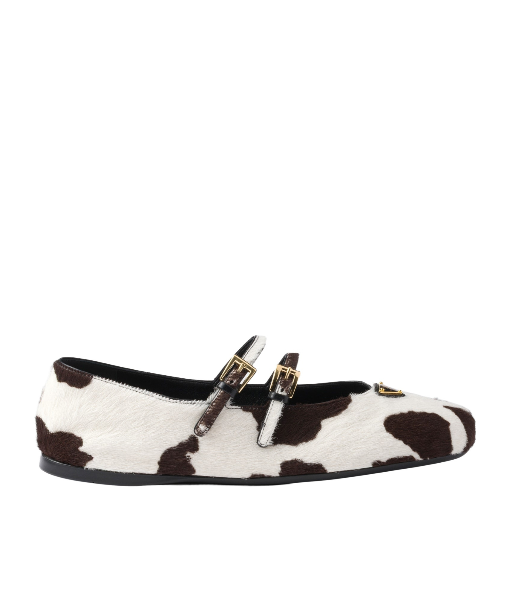 Prada Printed Leather Ballerinas