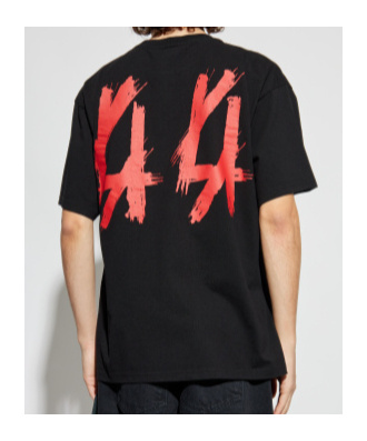 44 Label Group Drip Front Row T-shirt In Black