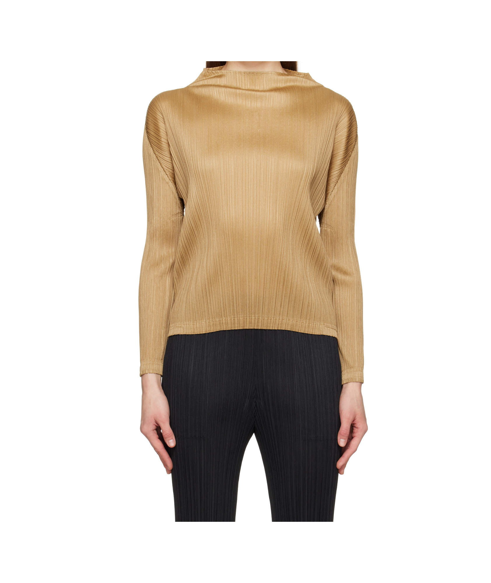 Shop Issey Miyake Long-sleeved Sweater In Nude