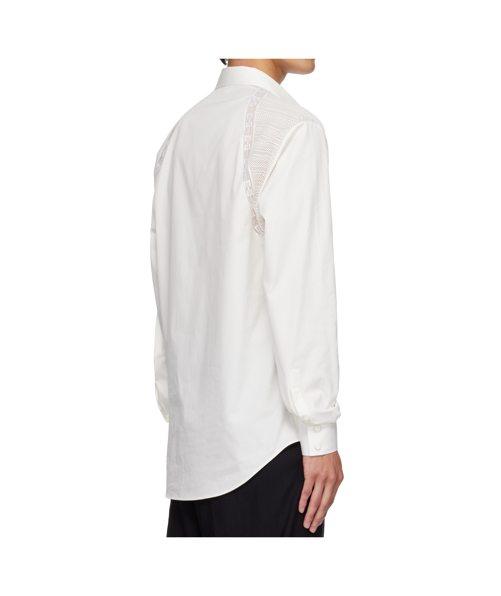 Alexander Mcqueen White Lace Harness Shirt In White