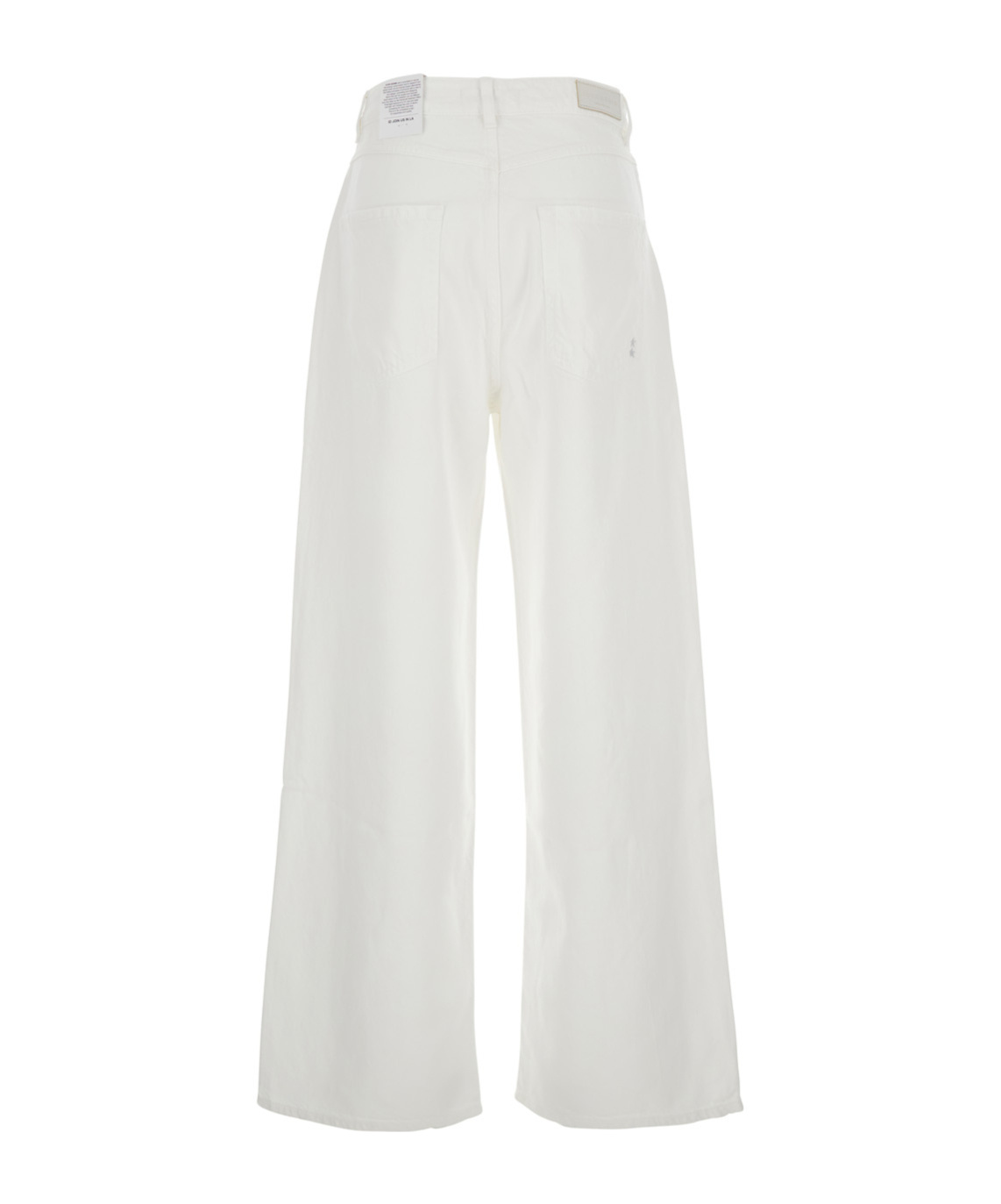 Icon Denim Poppy White Jeans With Medium Rise And Logo Patch On The Rear In Denim Woman