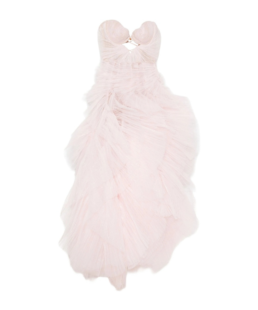 Maria Lucia Hohan Strapless Design Dress In Pink