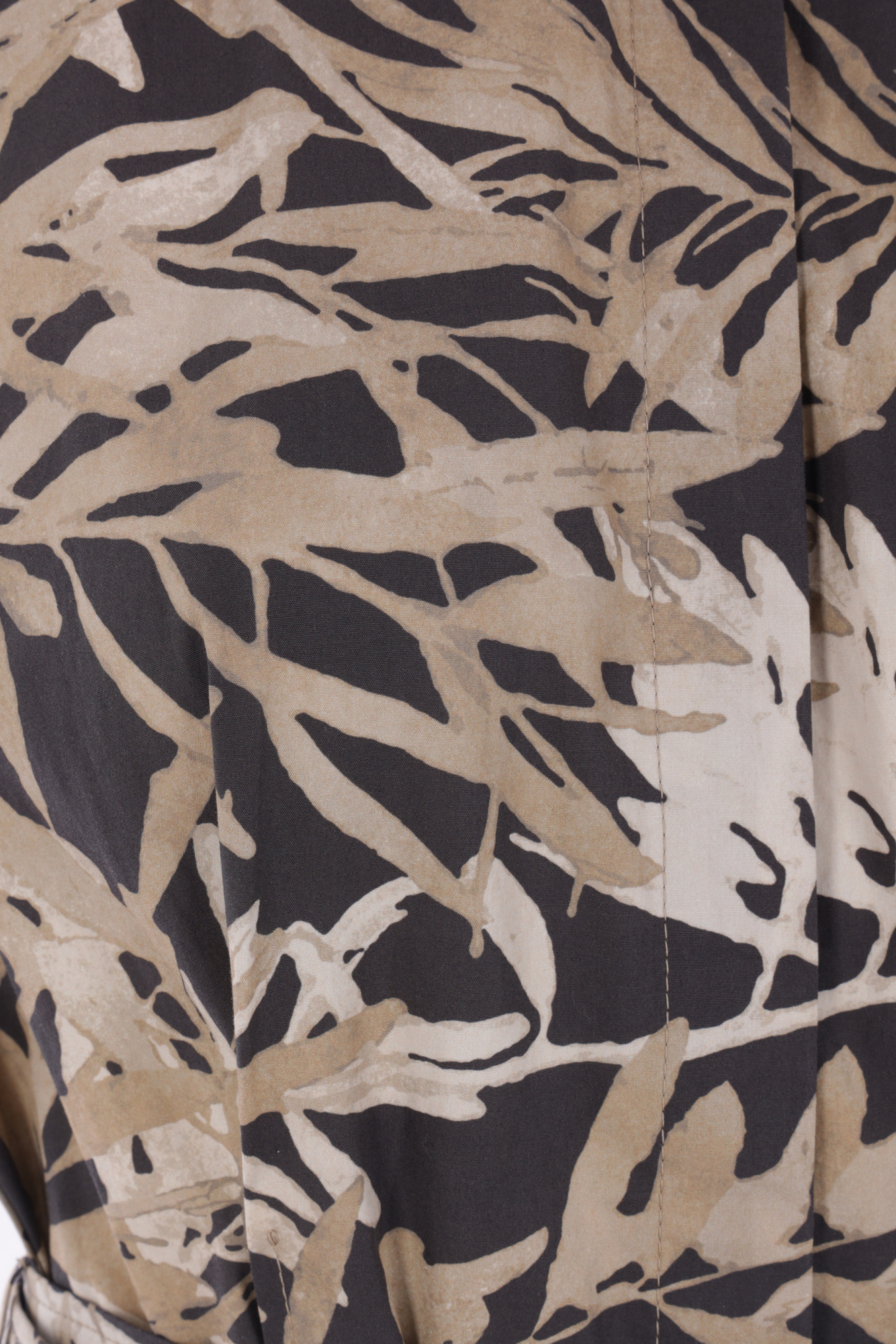 Brunello Cucinelli Leaf-print Sleeveless Cotton Dress In Black