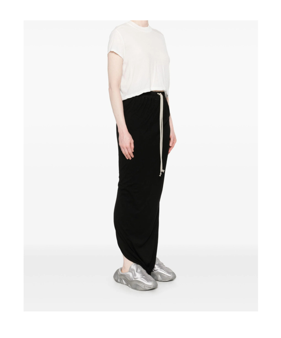 Rick Owens Drkshdw 'small Level T' Cropped Asymmetrical Hem T-shirt In White