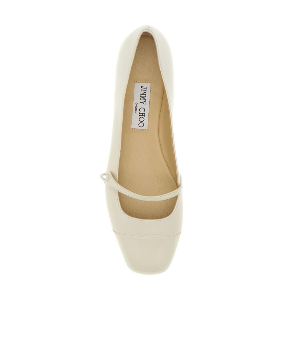 Jimmy Choo Elisa Ballet Flats In Nude