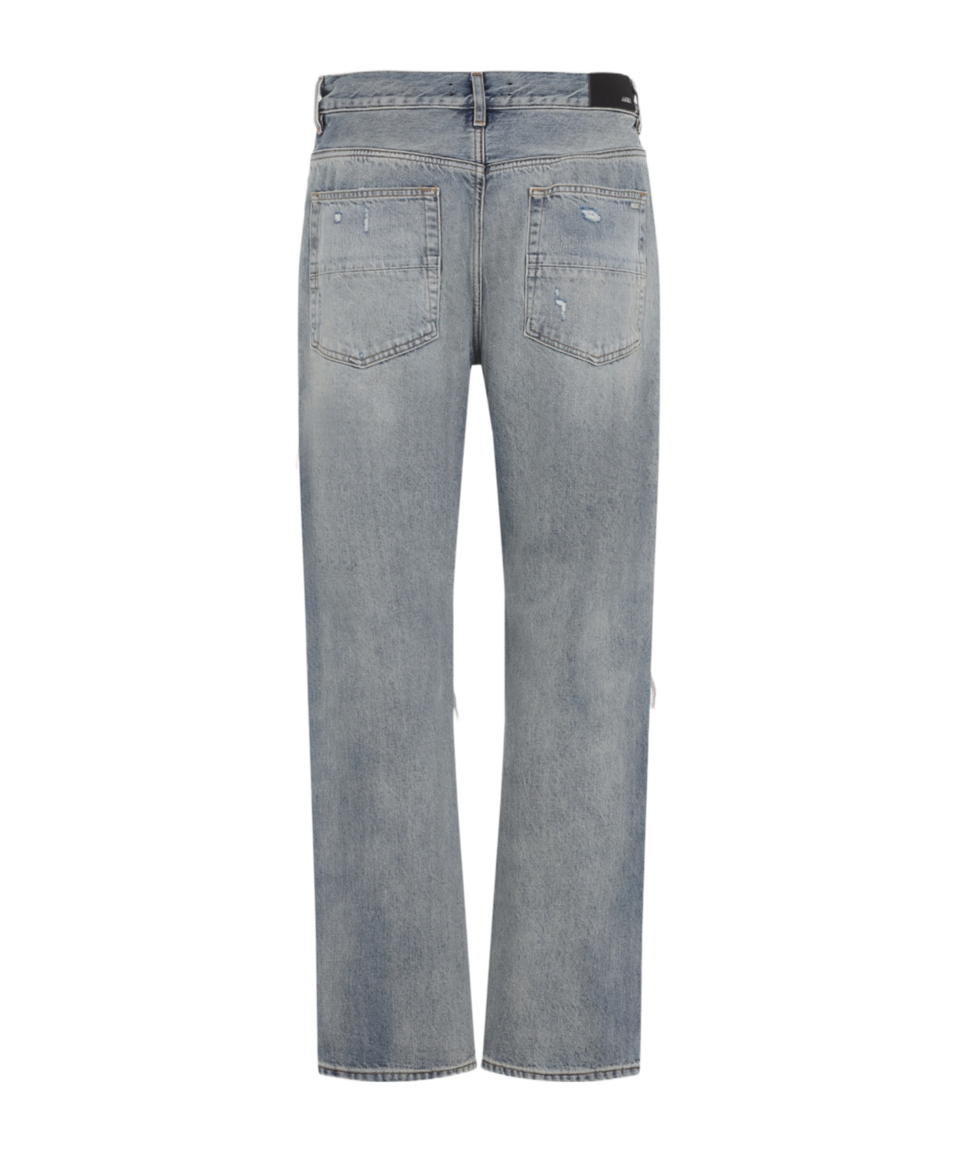 Amiri Straight Leg Mid-rise Distressed Trousers
