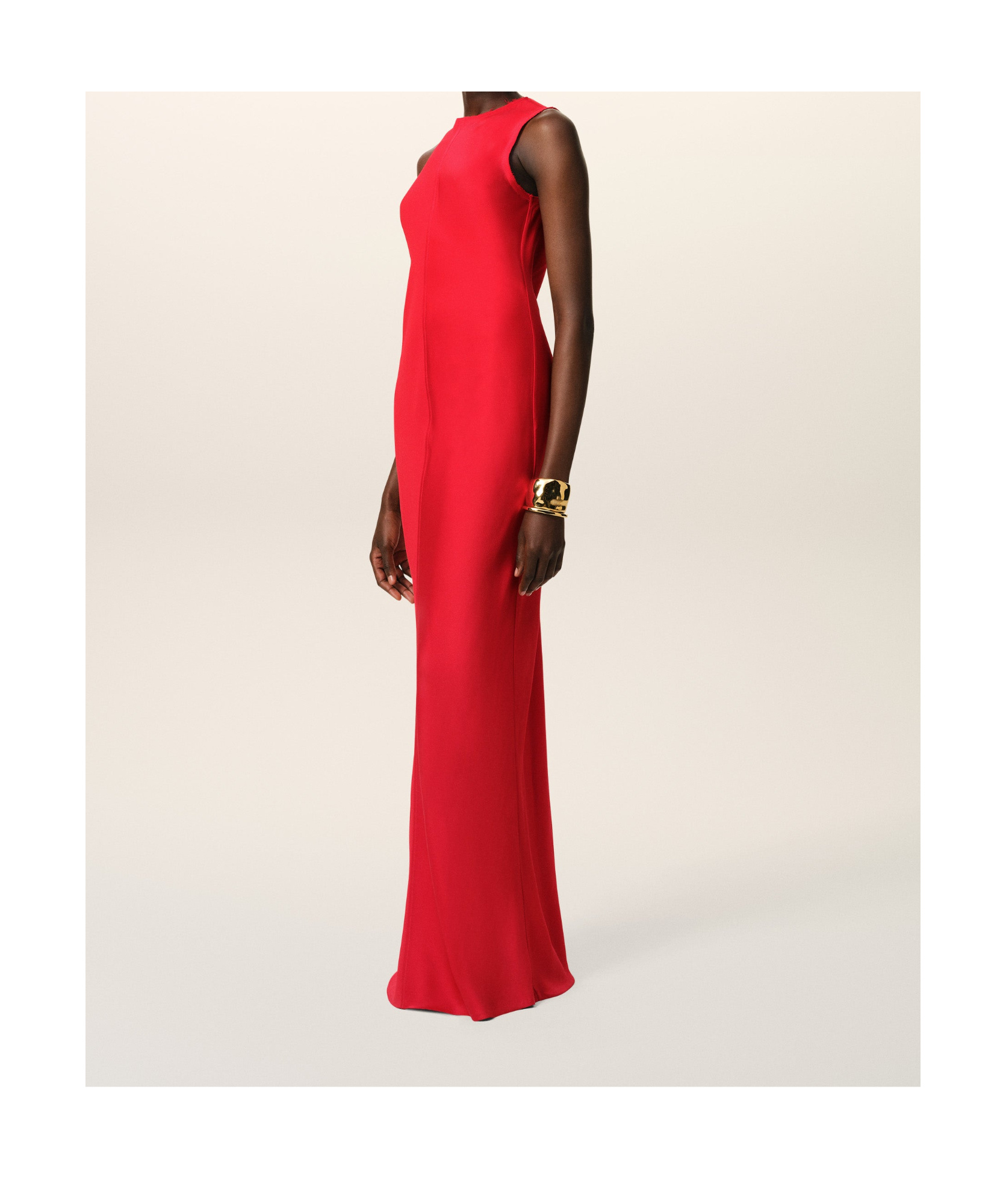 Ami Alexandre Mattiussi Ami Paris Sleeveless Maxi Dress In Red
