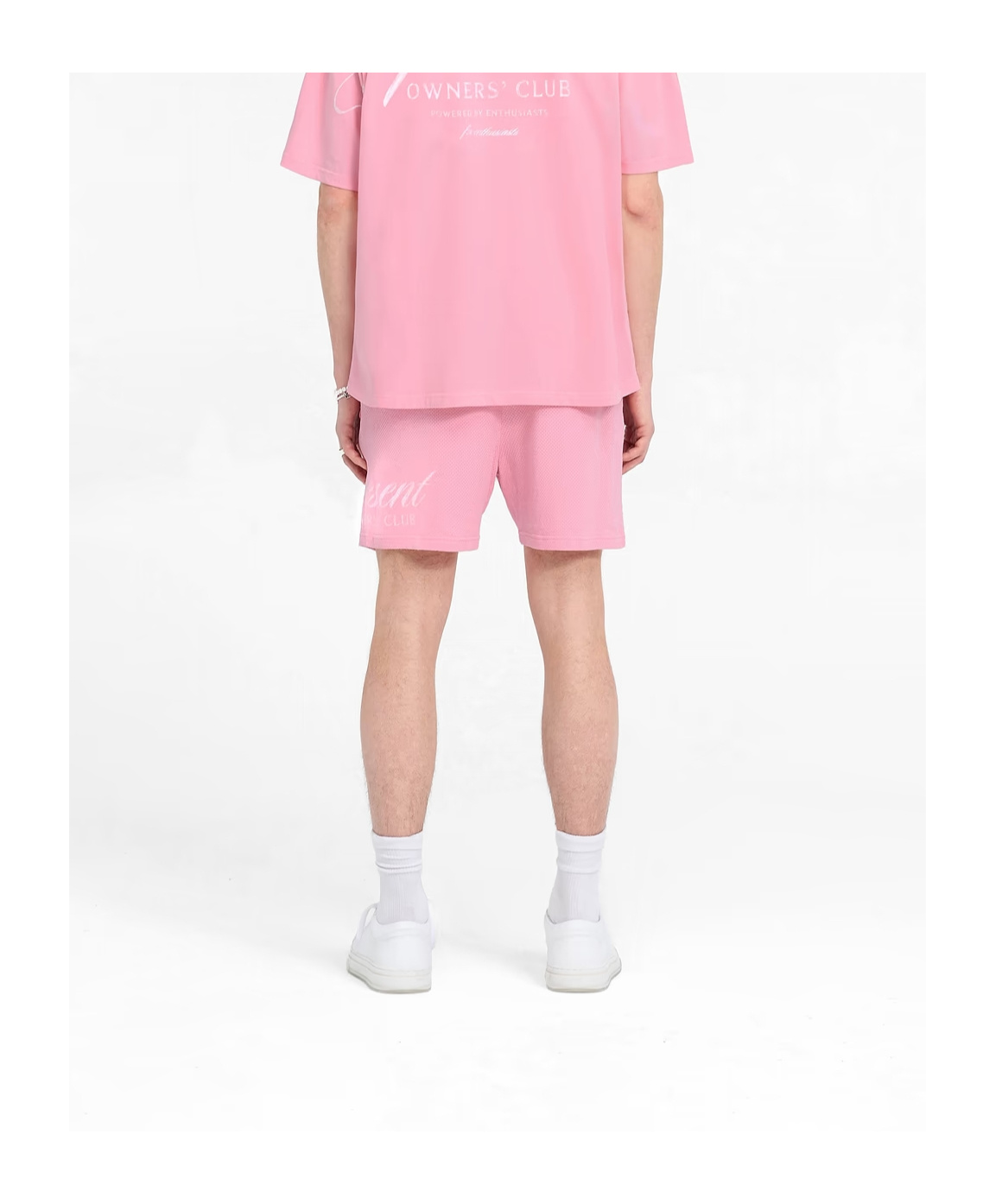 Represent Club Owners Mesh Texture Pink Shorts In Pink