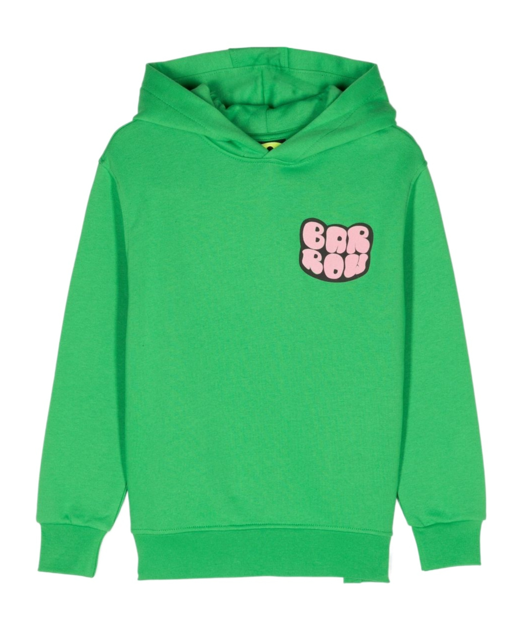 Barrow Logo-print Cotton Hoodie In Green