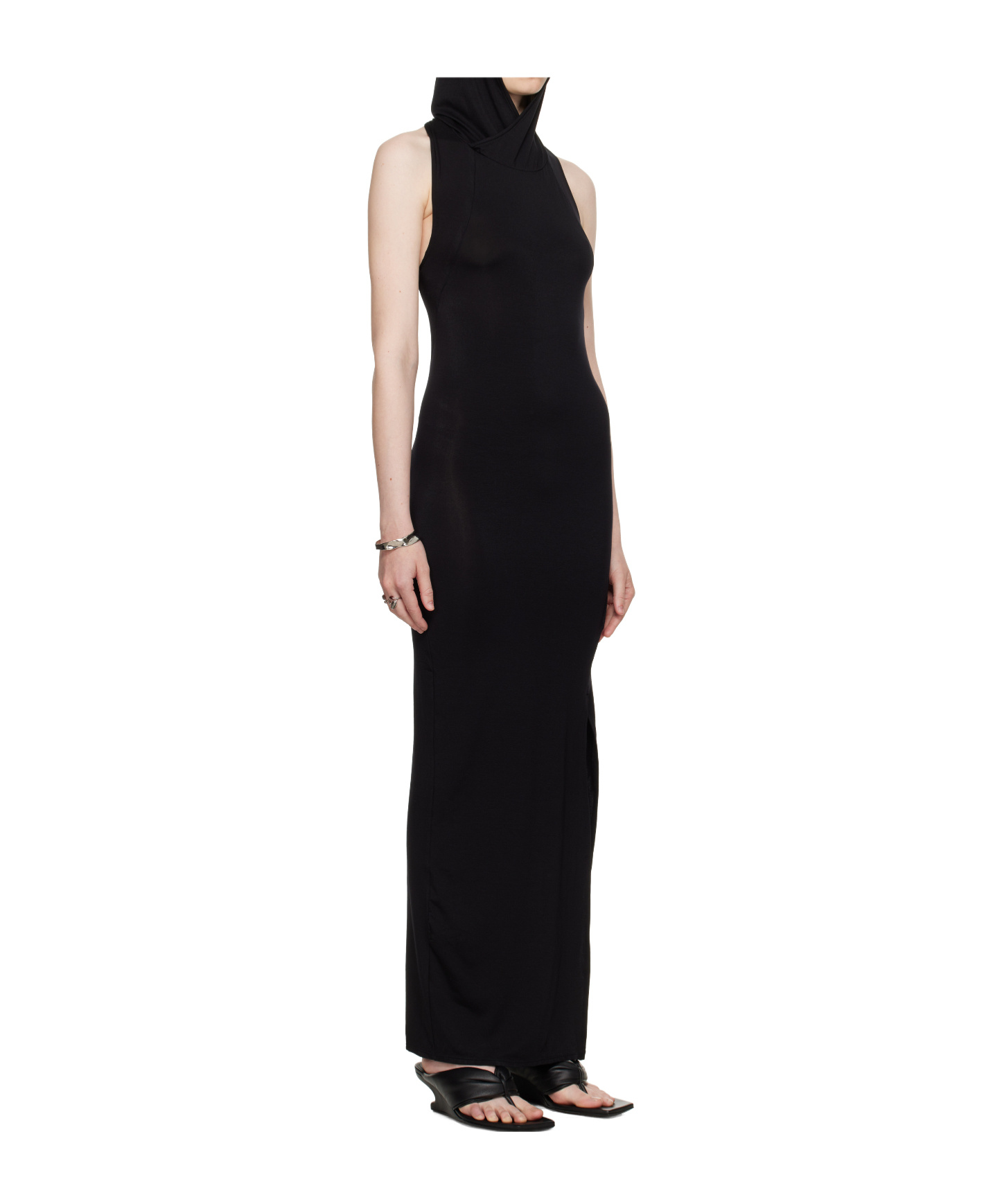 Post Archive Faction (paf) Black 6.0 Right Midi Dress In Black