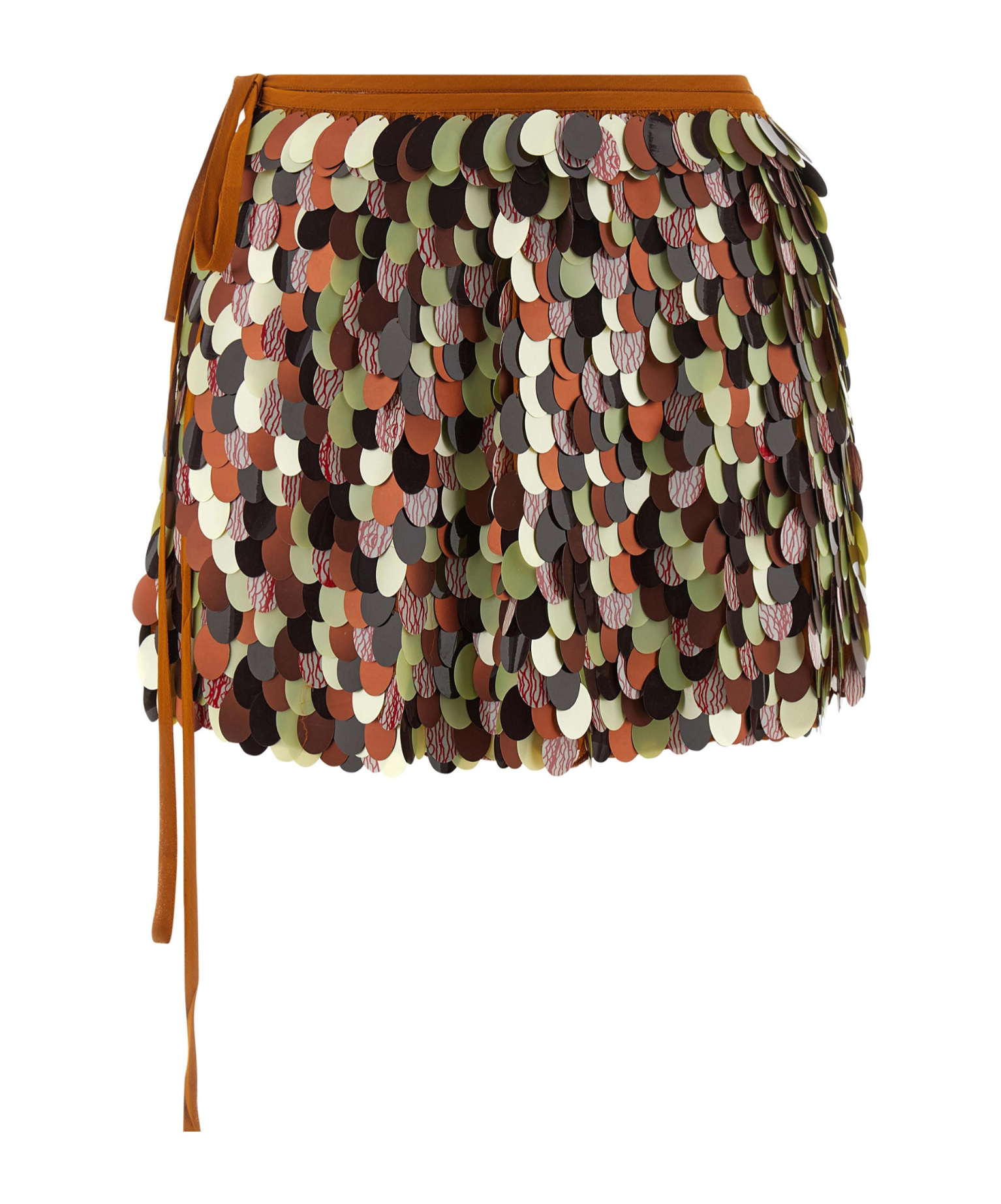 Dries Van Noten Gabrina Skirt Featuring Tie And Sequin Embellishments In Multi