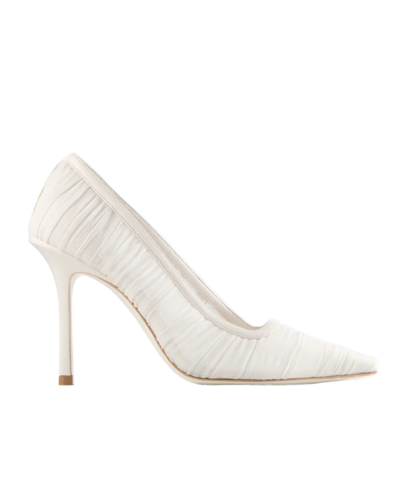 Jimmy Choo Stiletto Heel Pumps Square Toe In White