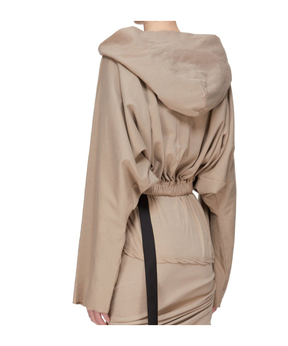Rick Owens Drkshdw Long Sleeve Sweatshirt In Brown