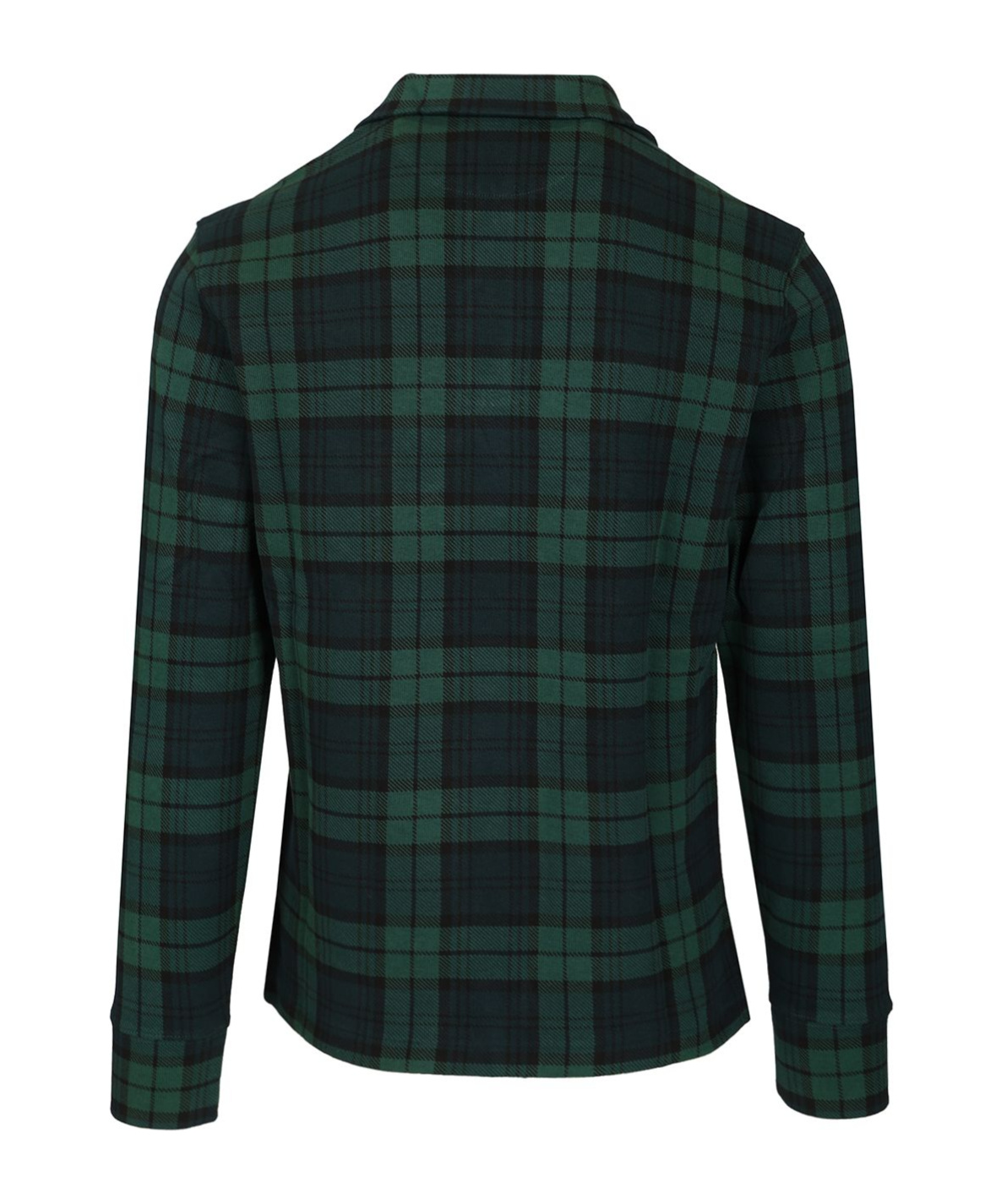 Ralph Lauren Half-zip Plaid-pattern Sweater In Green