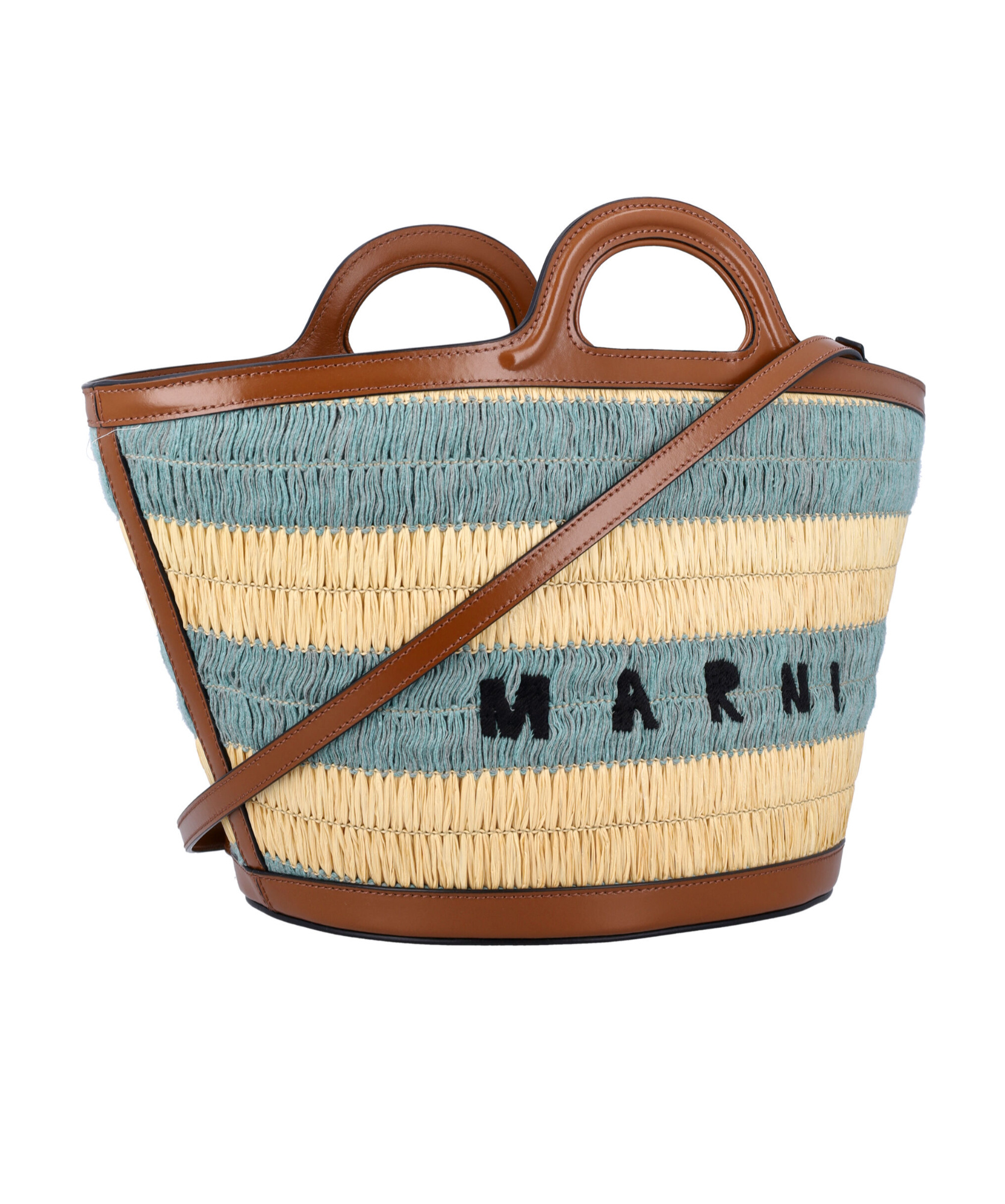 Marni Logo Embroidered Tote Bag In Nude