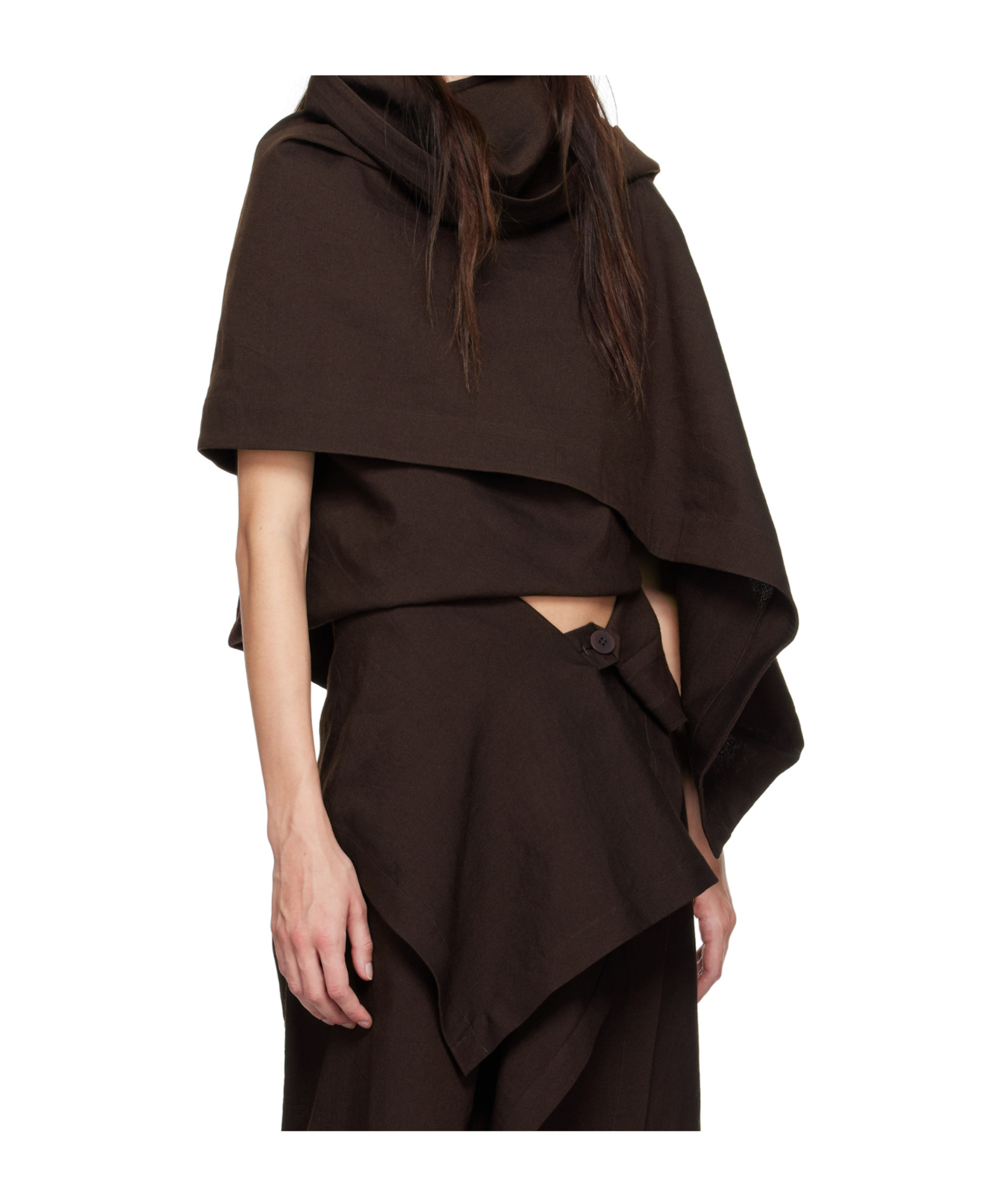 Shop Issey Miyake Irregular Top In Black