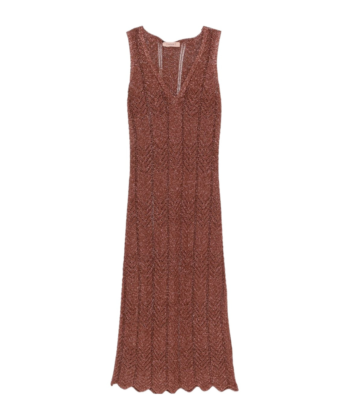 Twinset Lurex Knit Midi Dress