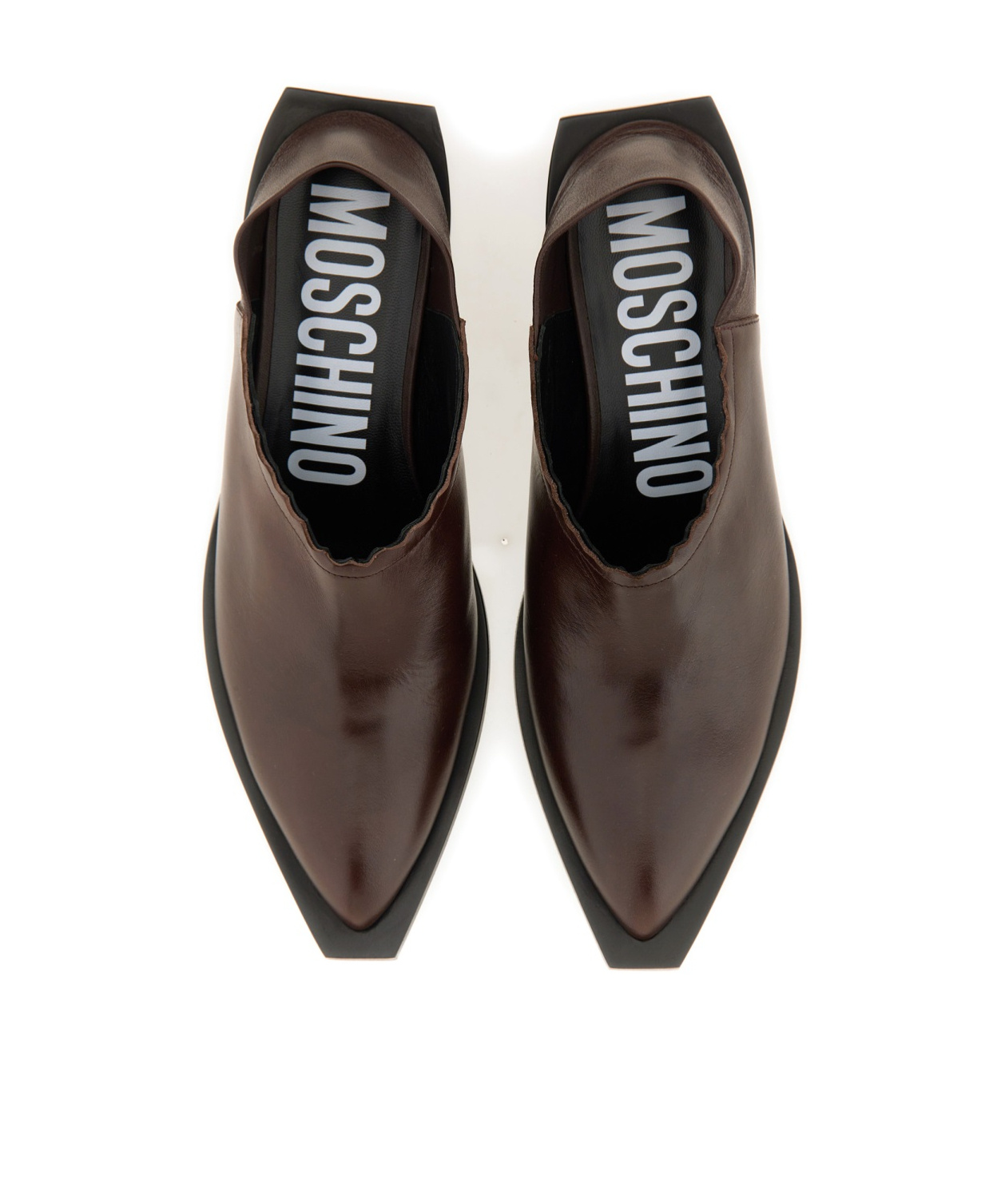 Moschino Women's Shootie Cuban Heel In Brown