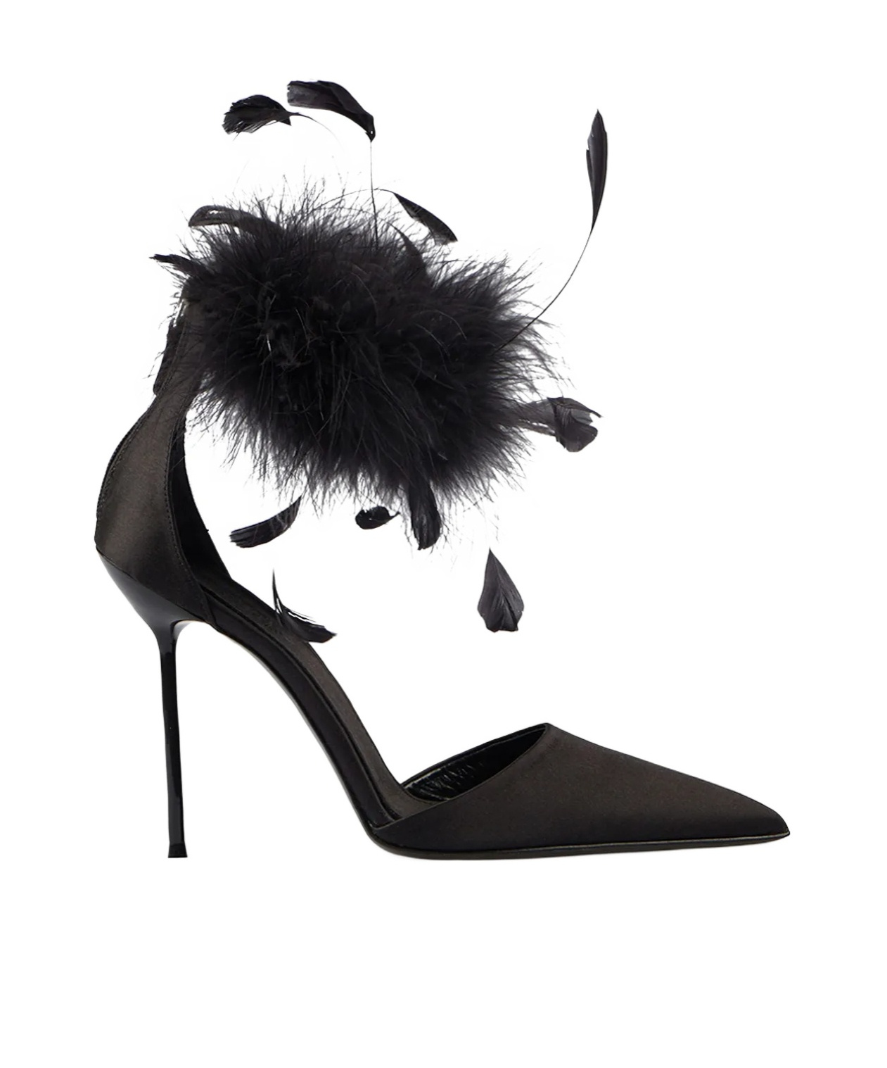 Paris Texas Lidia Feather Ankle Strap Pumps