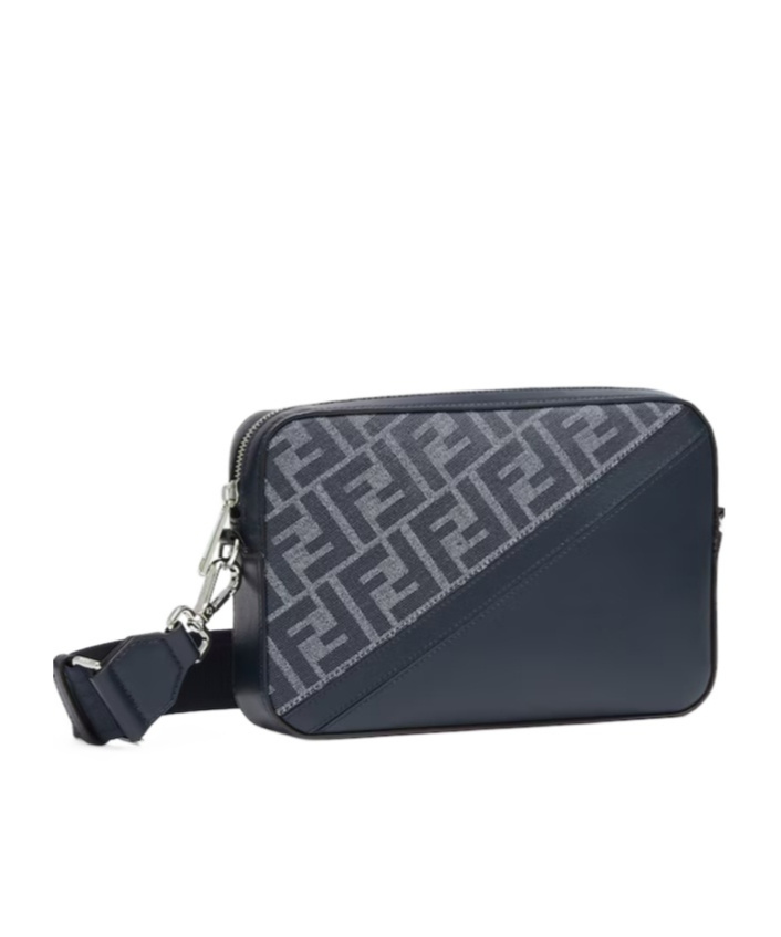 FENDI BLUE FF CANVAS BAG