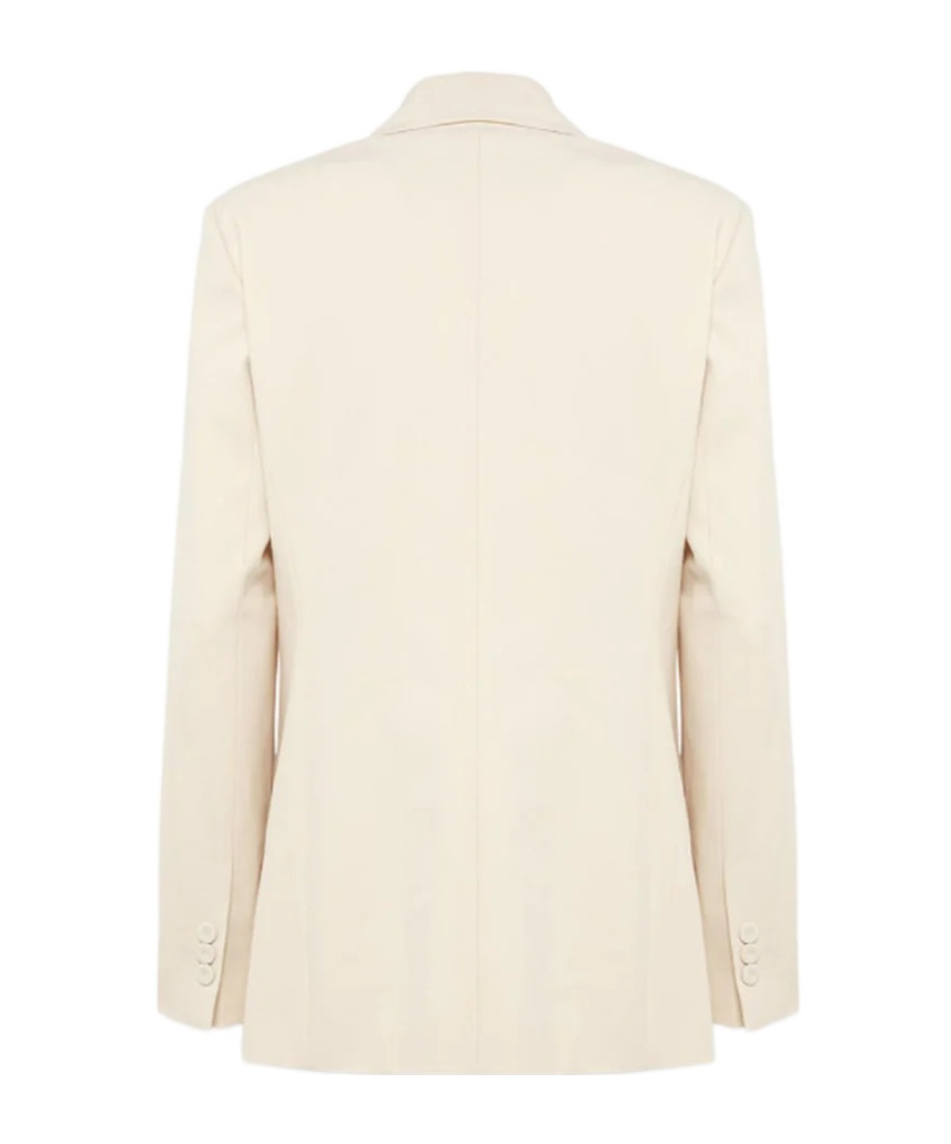 Blugirl Double-breasted Long Sleeve Suit Jacket In Neutral