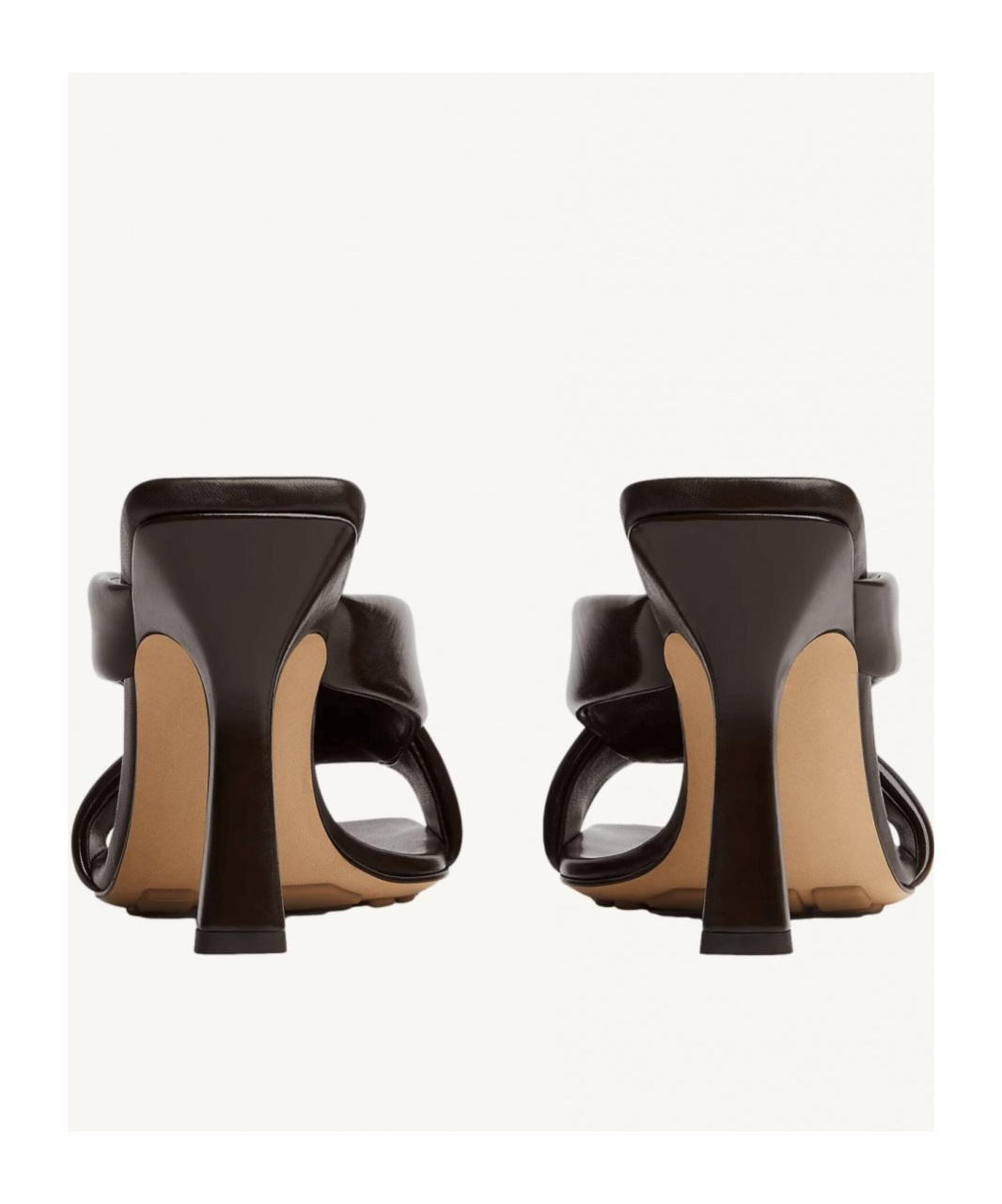 Bottega Veneta Women Brown Shiny Calf Leather Riva Mules In Brown