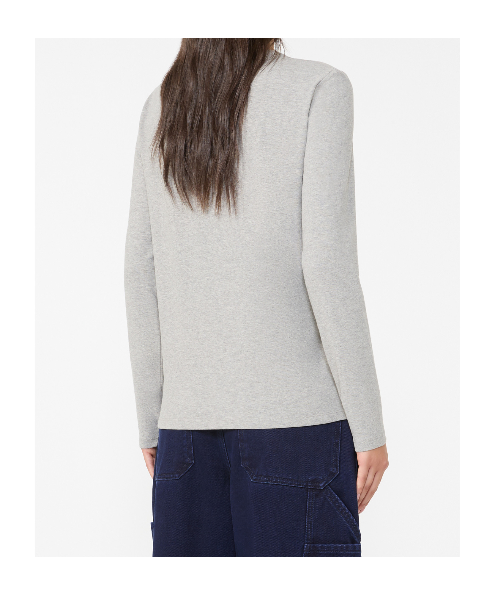Weekend Max Mara Long-sleeved T-shirt In Gray