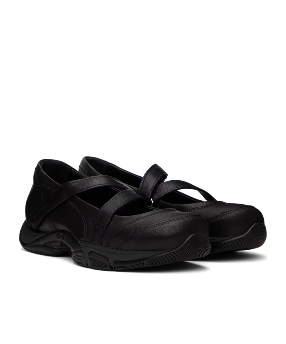 Our Legacy Logo-debossed Leather Sneakers In Black