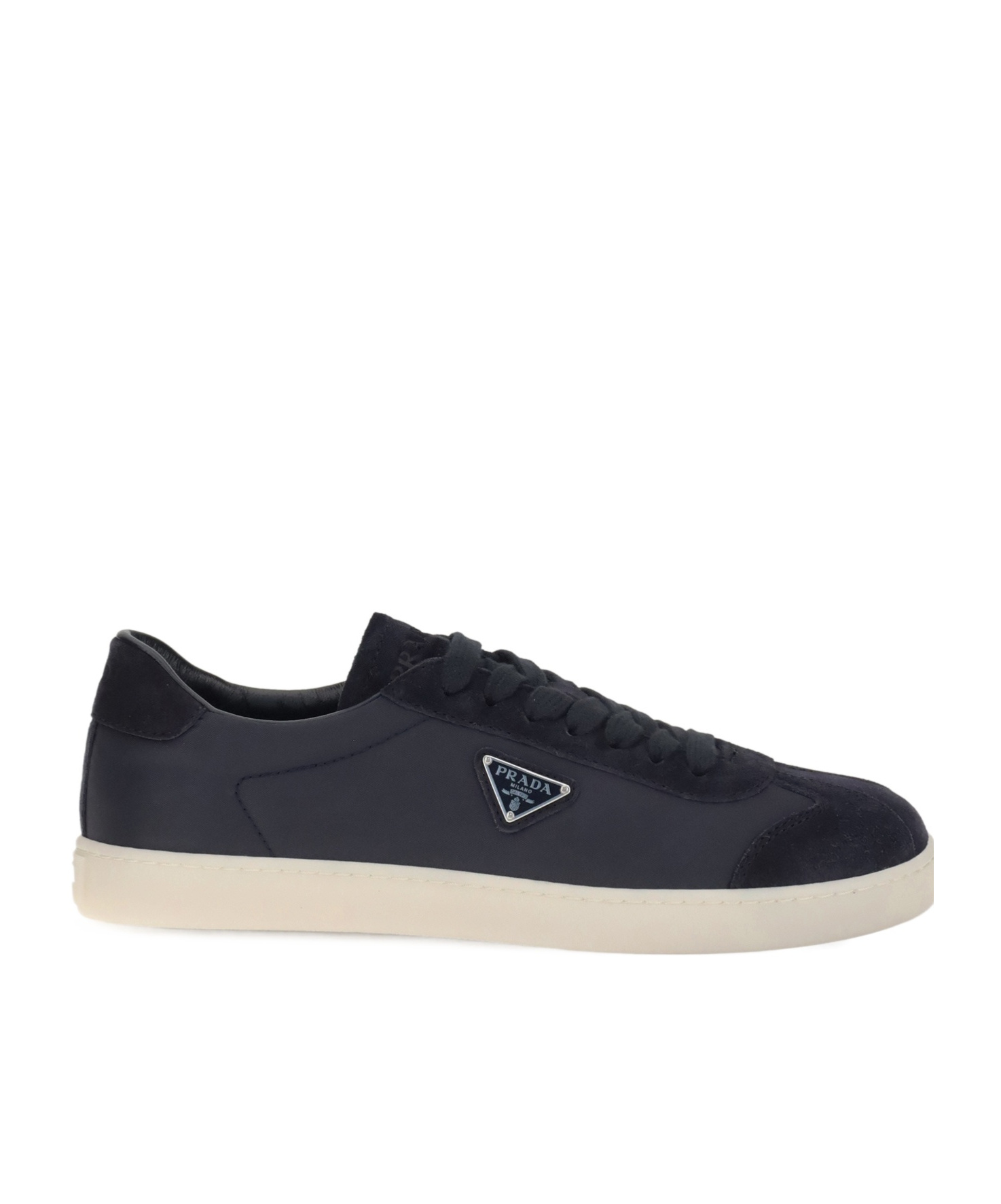 Prada Round-toe Low-top Casual Shoes In Blue