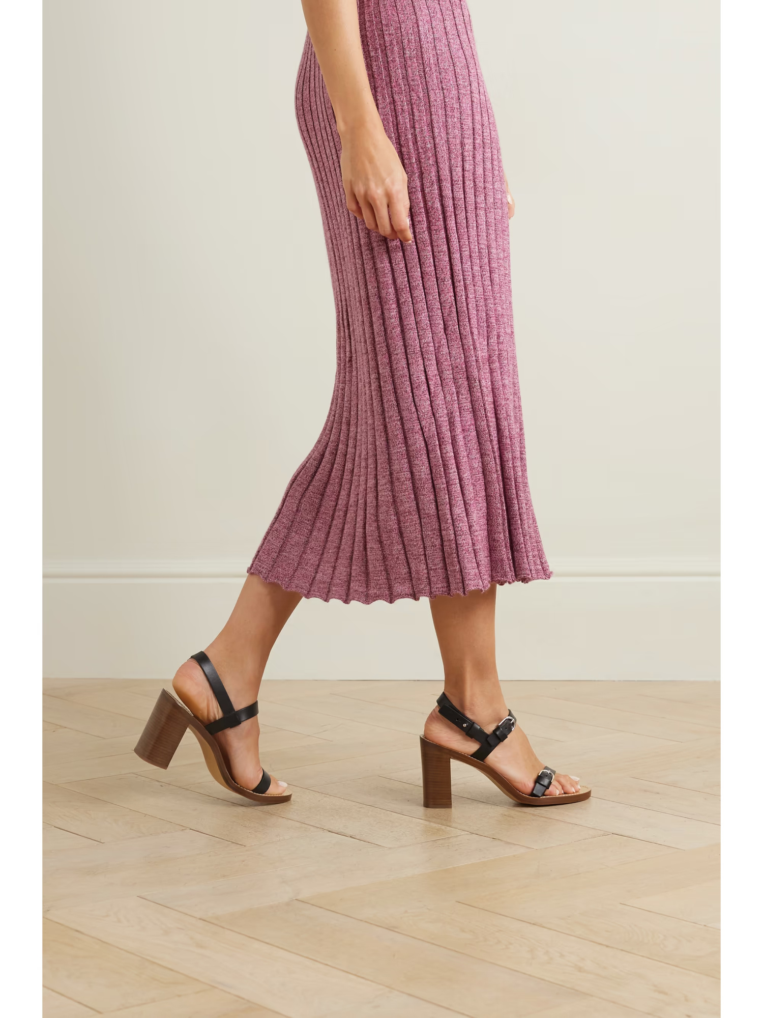 Gabriela Hearst Miraya Buckled Leather Slingback Sandals In Black