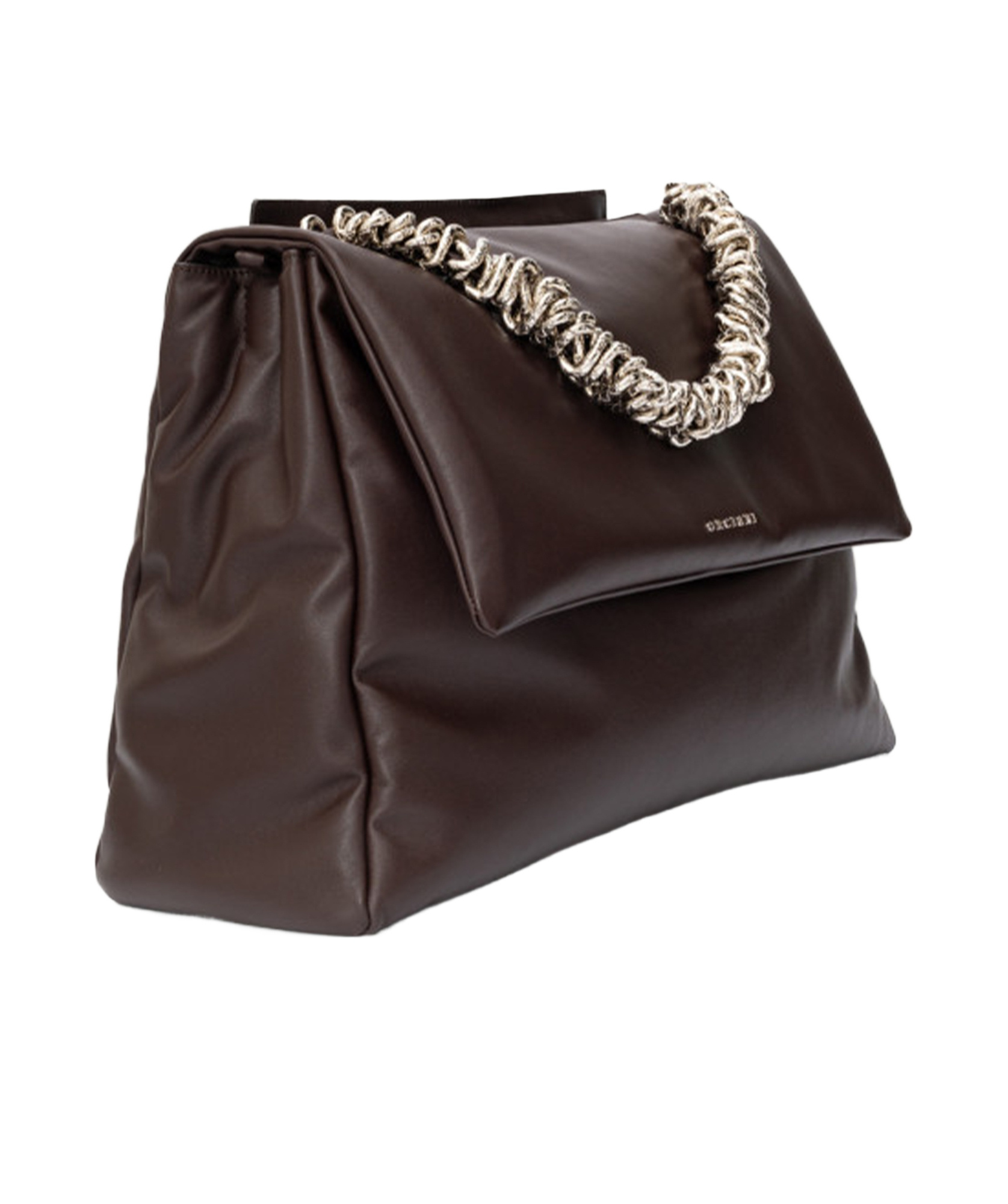 Orciani Flip Shoulder Bag In Black