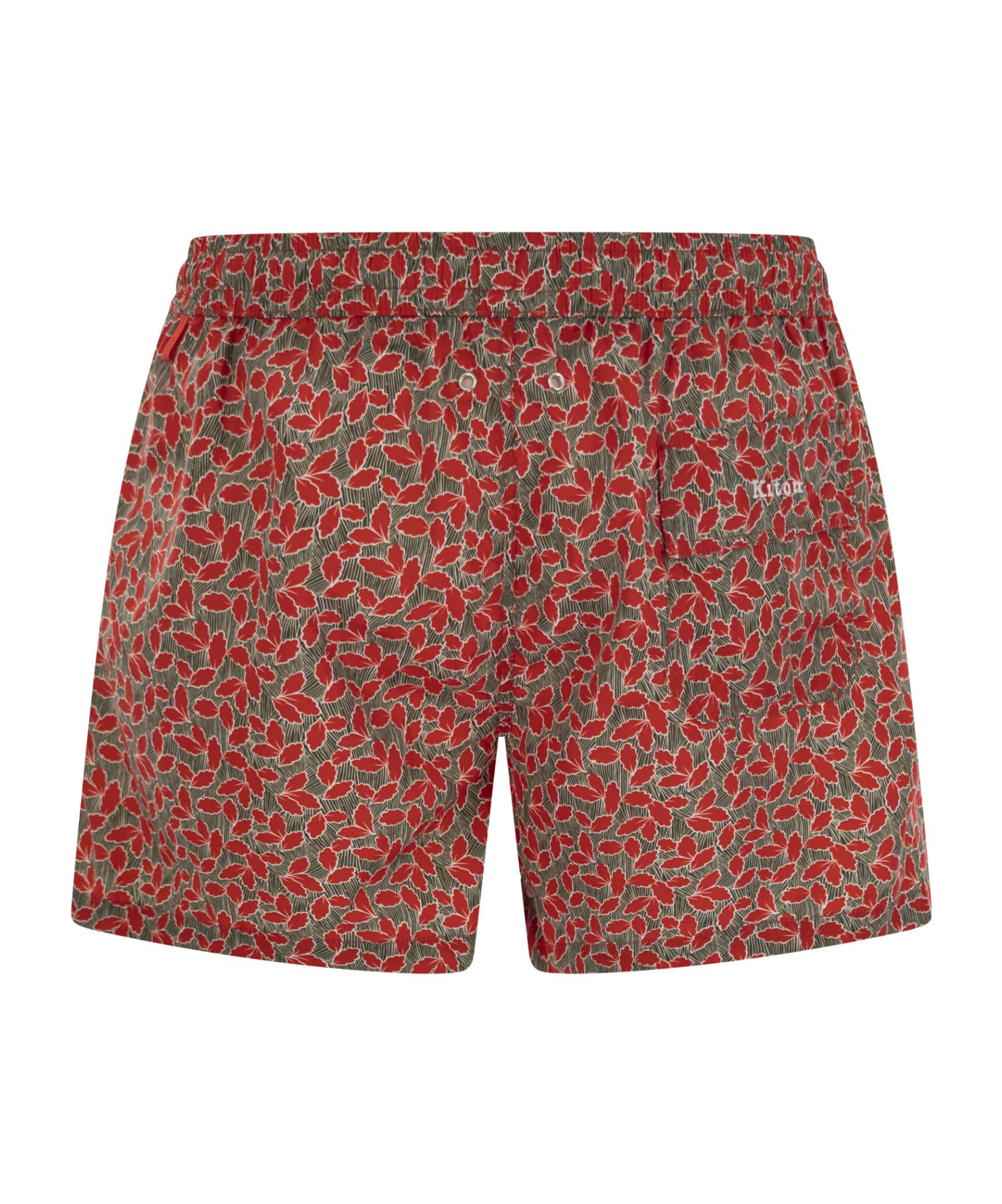 Kiton Men Patterned Beach Boxers In Red