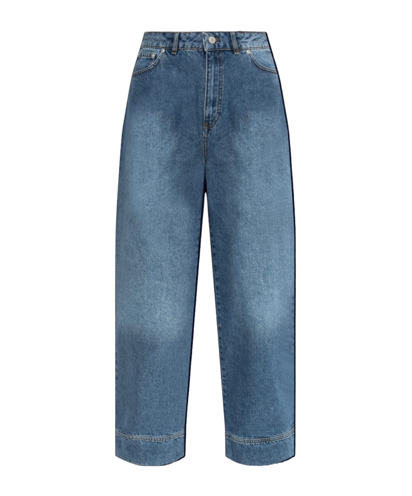 Officine Generale Five-pocket Denim Trousers In Blue