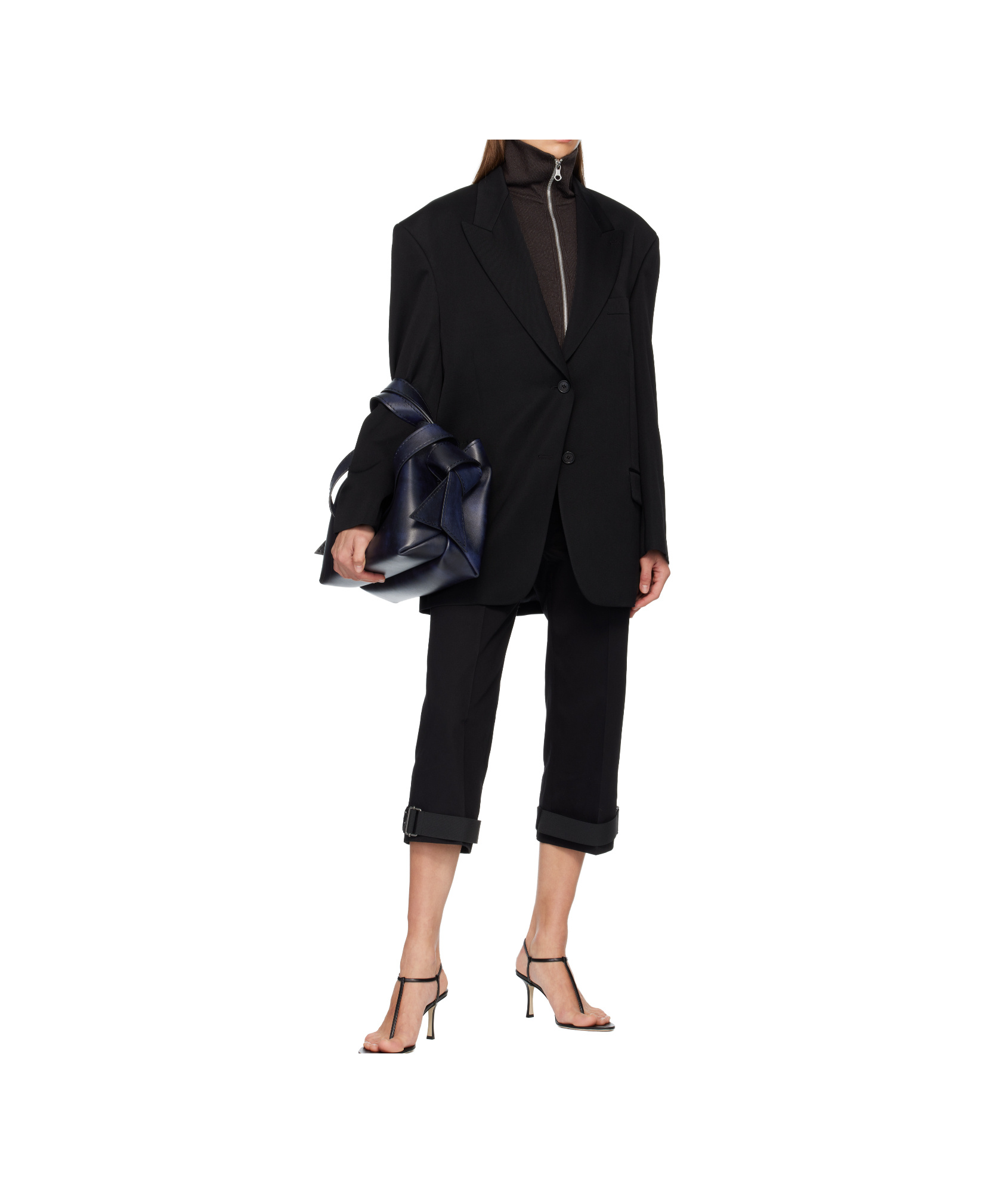 Acne Studios Musubi Logo Printed Midi Tote Bag In Blue