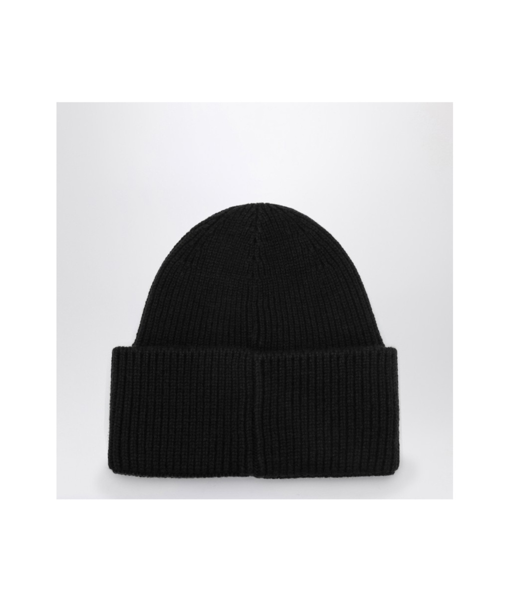 Destin Surl Rib Knitted Hat In Black