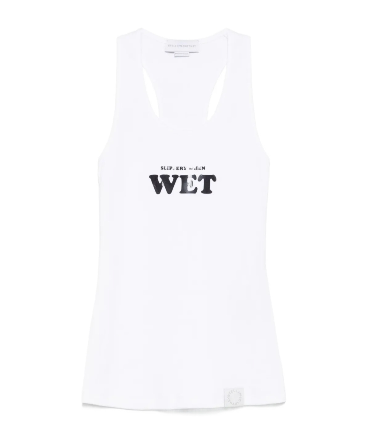 Stella Mccartney Rubberised Slogan-print Tank Top