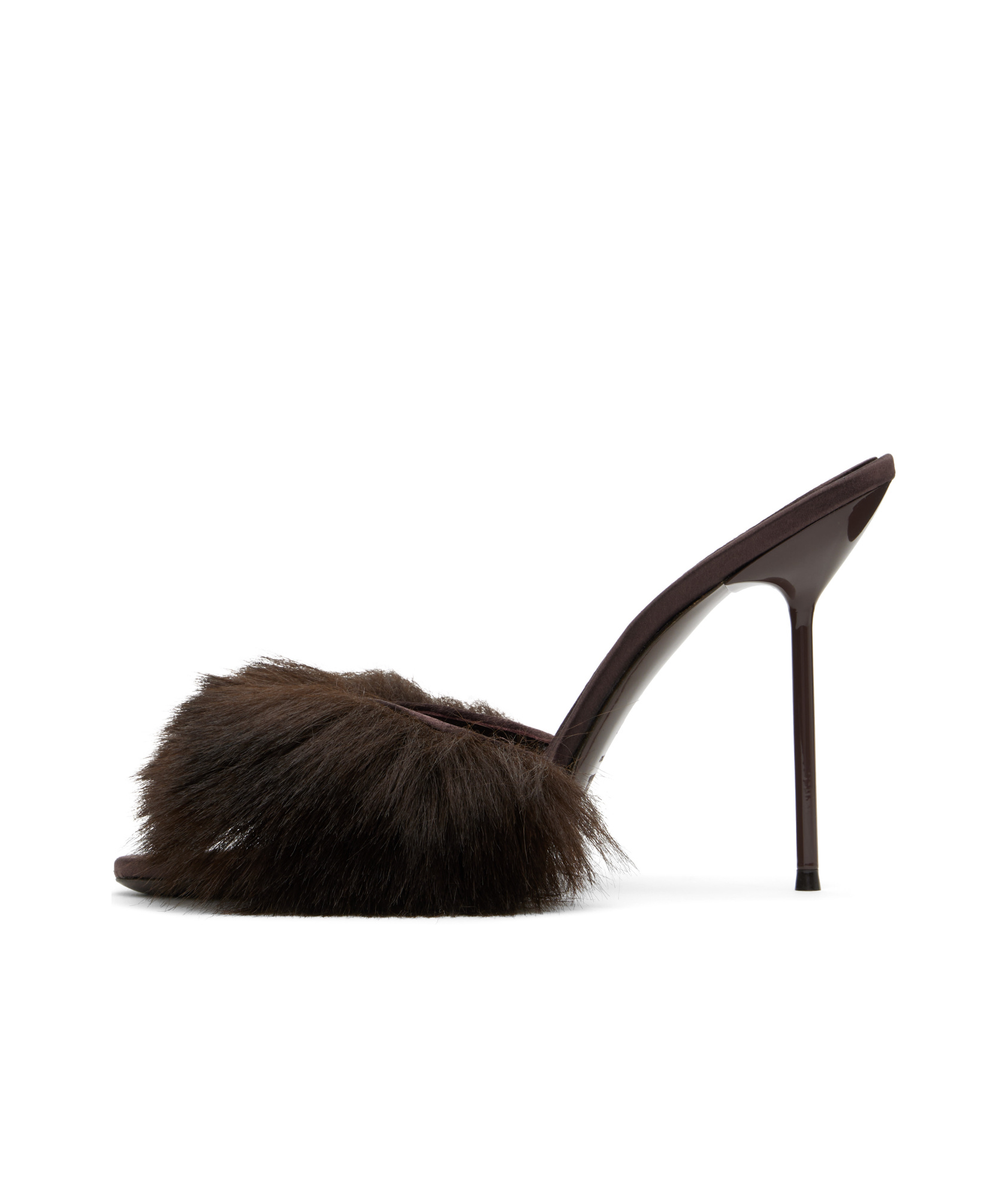 Paris Texas Furry Lidia High-heeled Sandals In Black