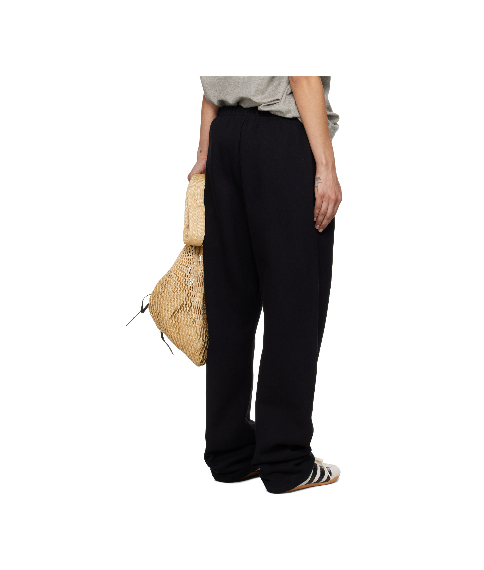 Essentials X Nba 'black' Relaxed Track Pants In Black